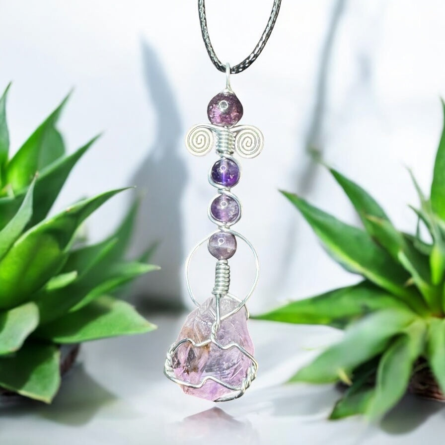 Raw Amethyst Pendant