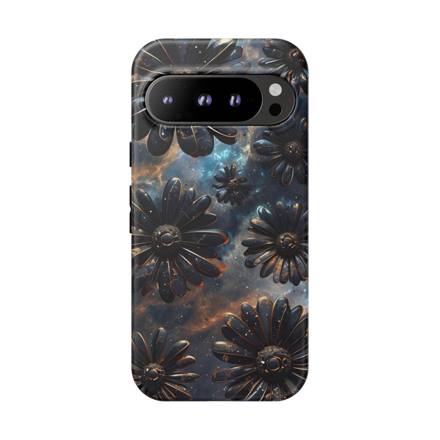 Galactic Black Daisy - Phone Case
