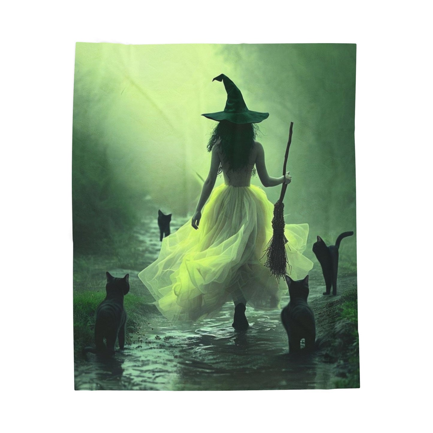 Witch In The Mist - Velveteen Plush Blanket
