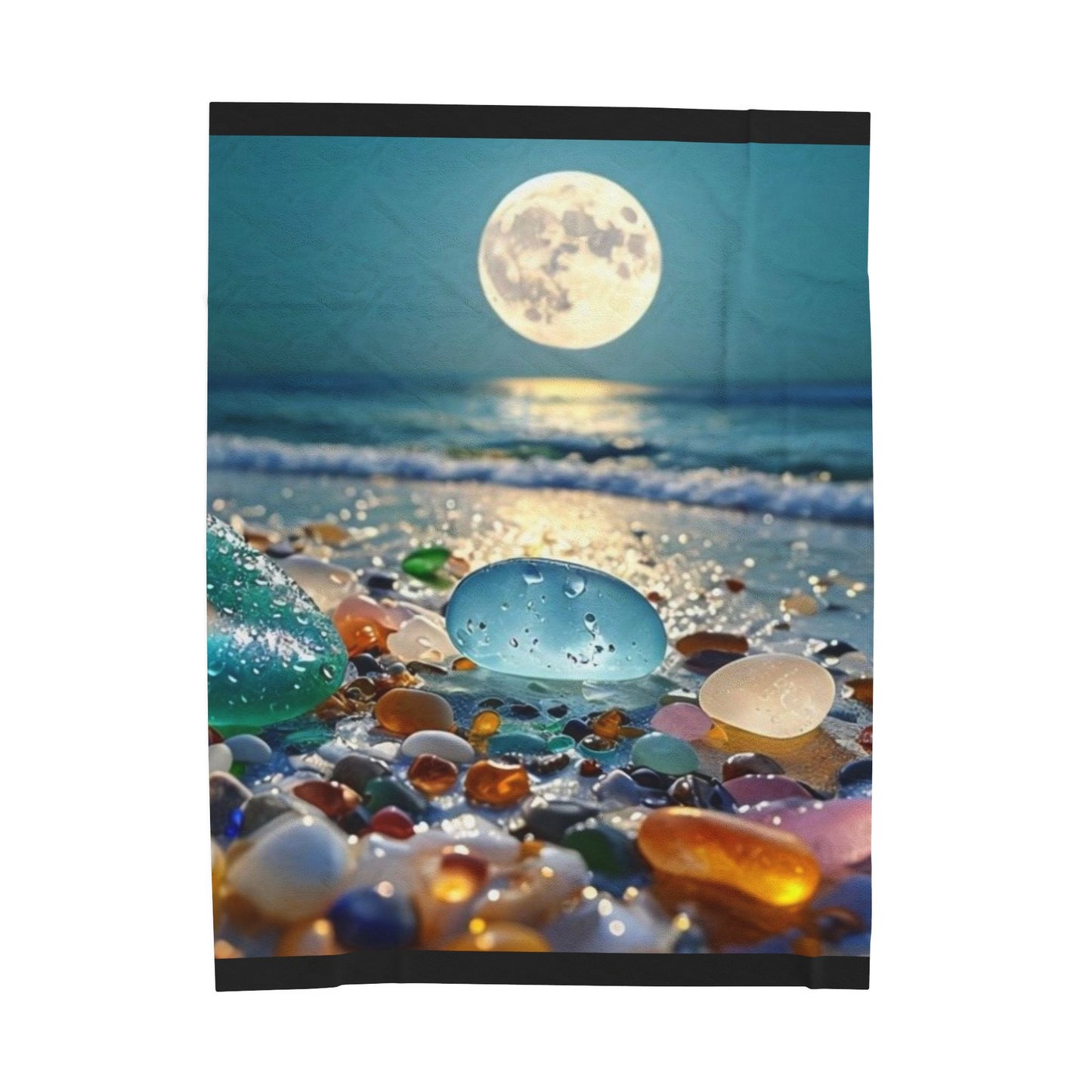 Moonlit Sea Glass - Velveteen Plush Blanket
