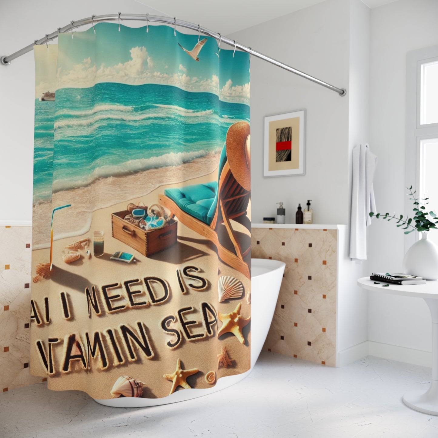 All I Need Is Vitamin Sea - Shower Curtain