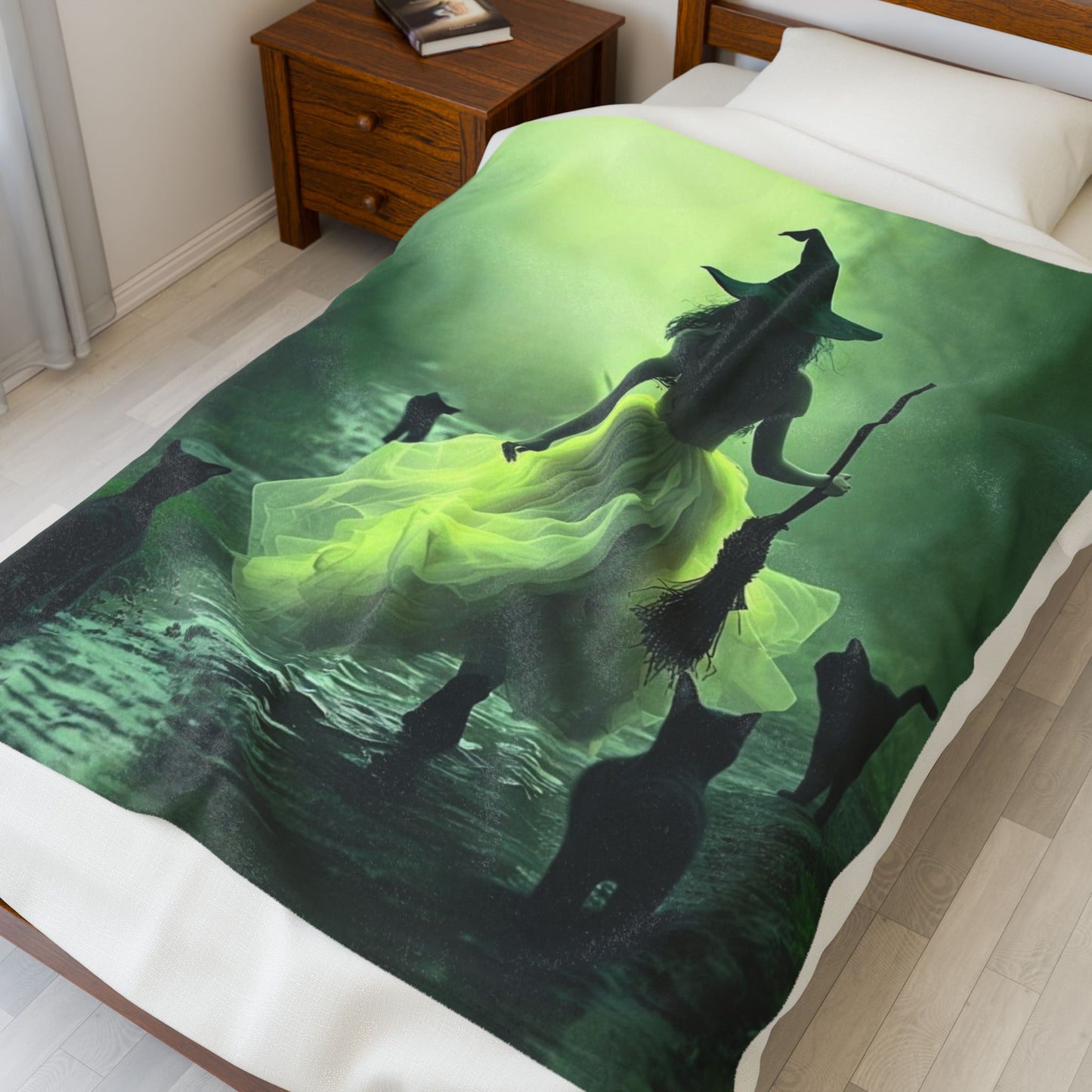 Witch In The Mist - Velveteen Plush Blanket