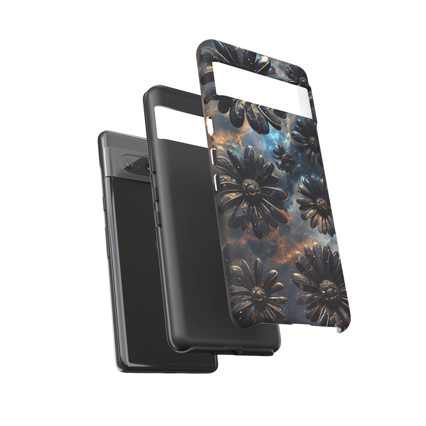 Galactic Black Daisy - Phone Case