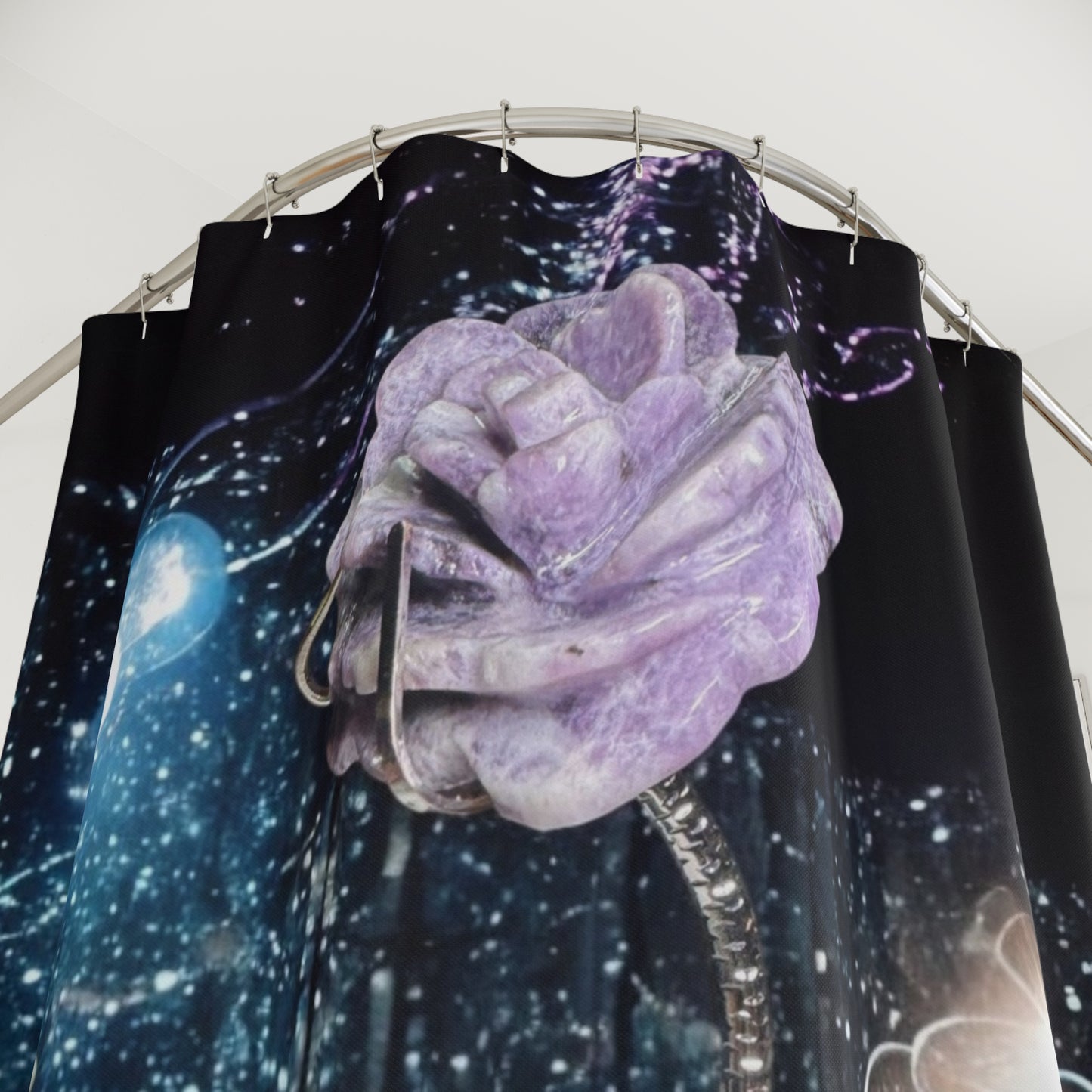 Cosmic Lepidolite Rose - Shower Curtain