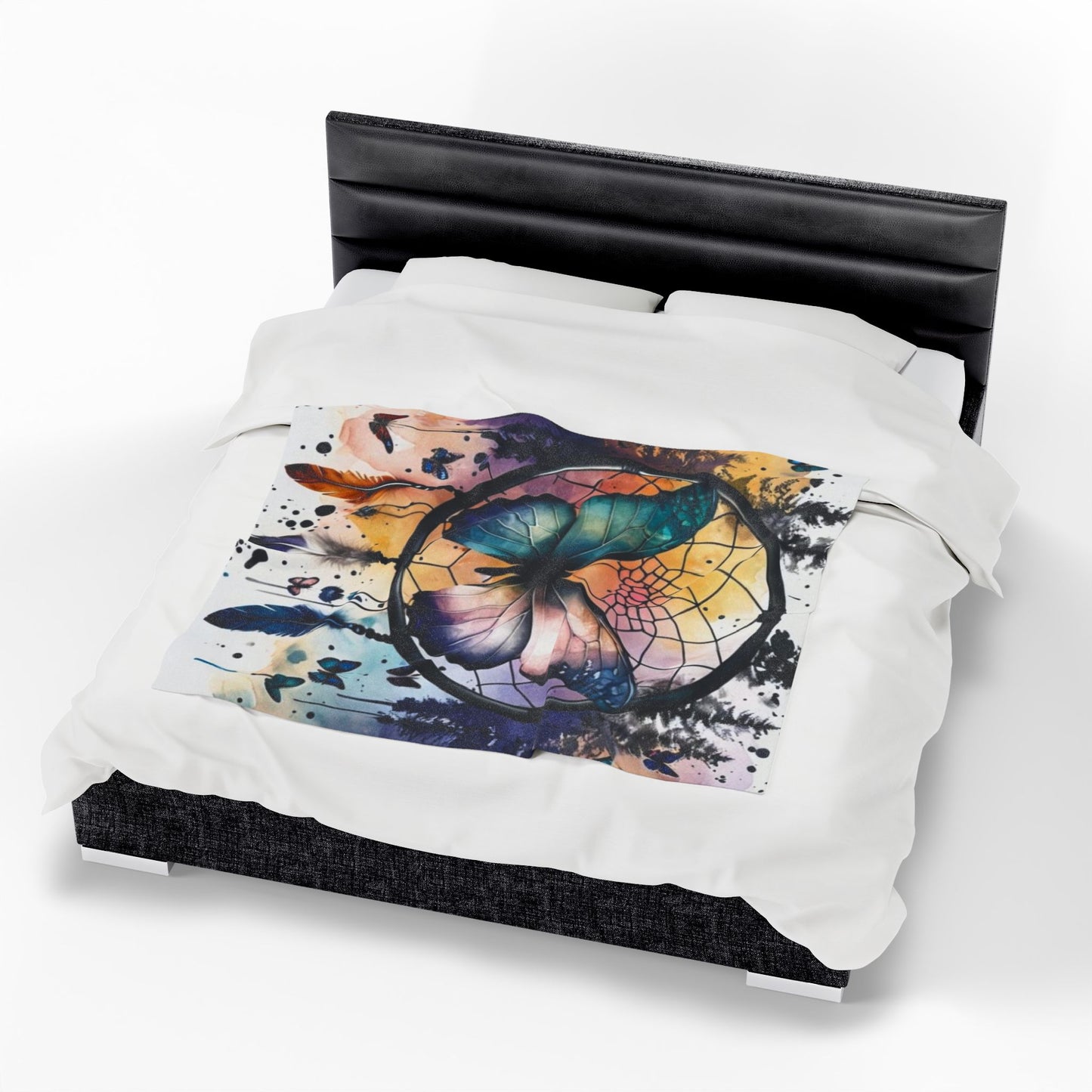 Butterfly Dreamcatcher - Velveteen Plush Blanket