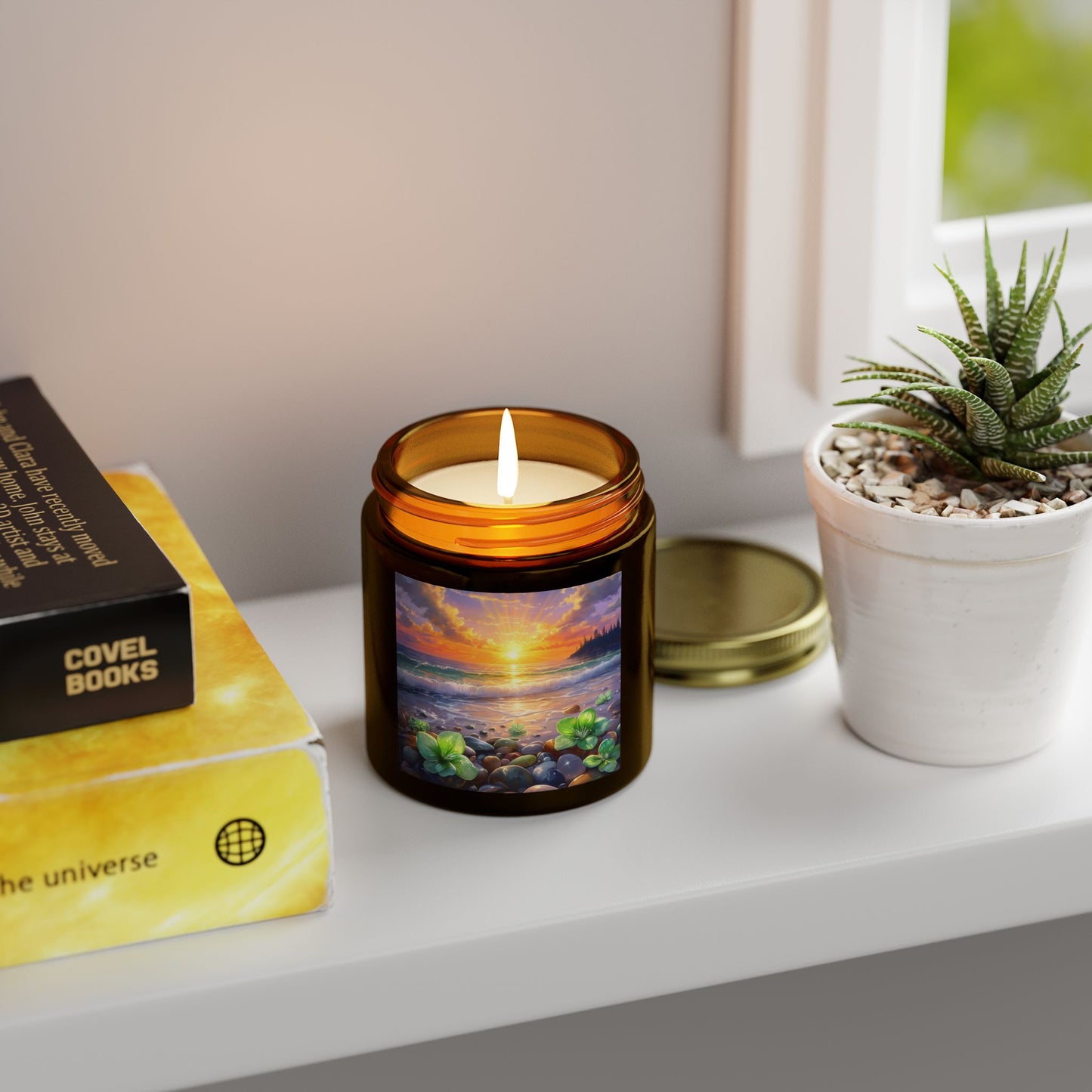 Tropical Floral Sunset - Candle