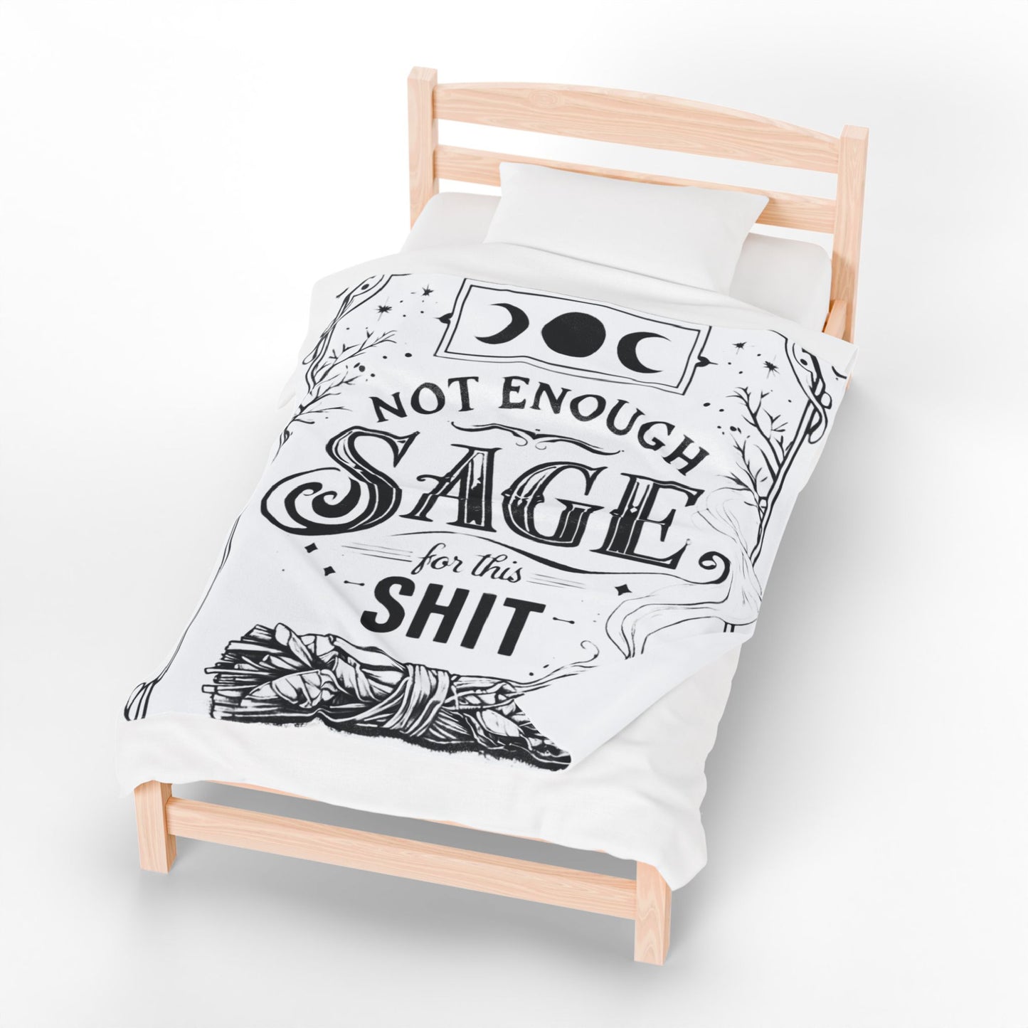 Not Enough Sage - Velveteen Plush Blanket