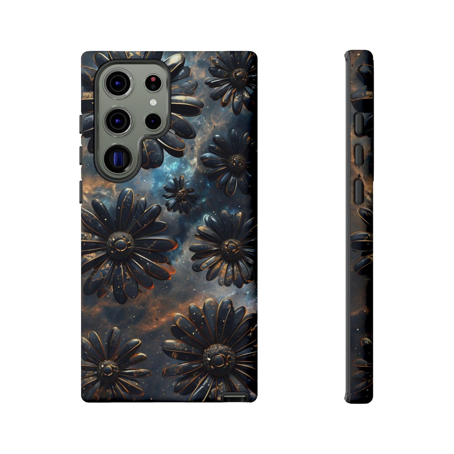 Galactic Black Daisy - Phone Case