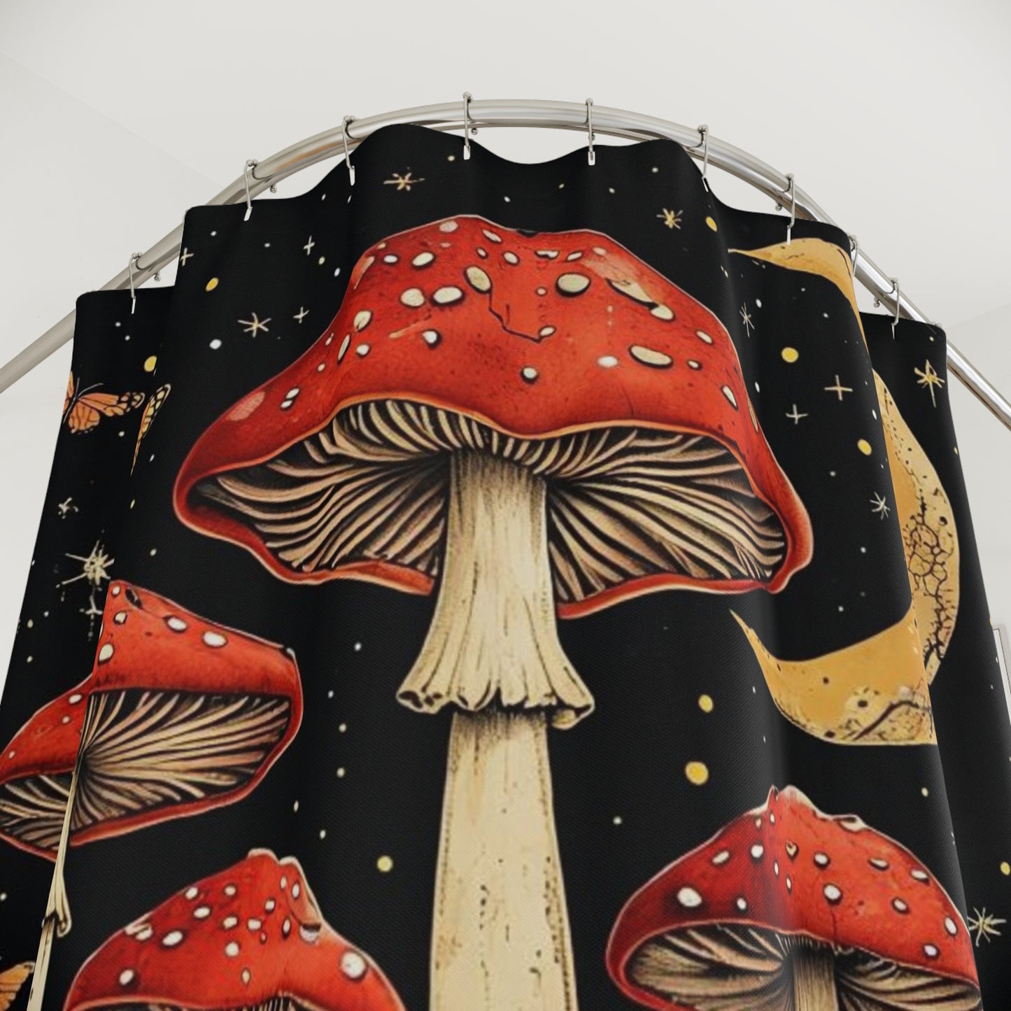 Whimsical Moonlit Mushroom - Shower Curtain