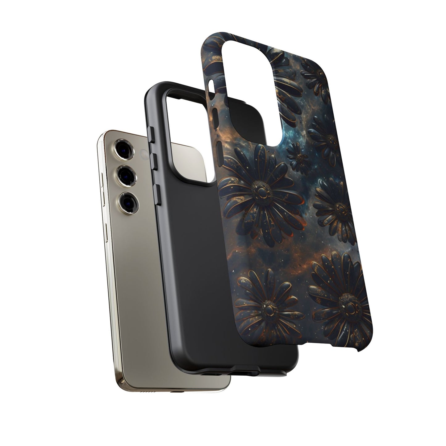 Galactic Black Daisy - Phone Case