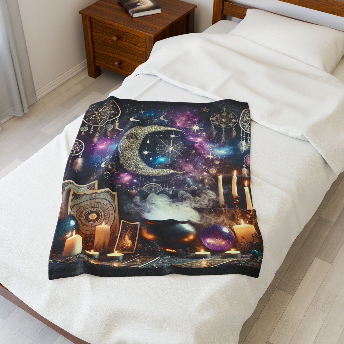 Where Magic Meets Moonlight - Velveteen Plush Blanket
