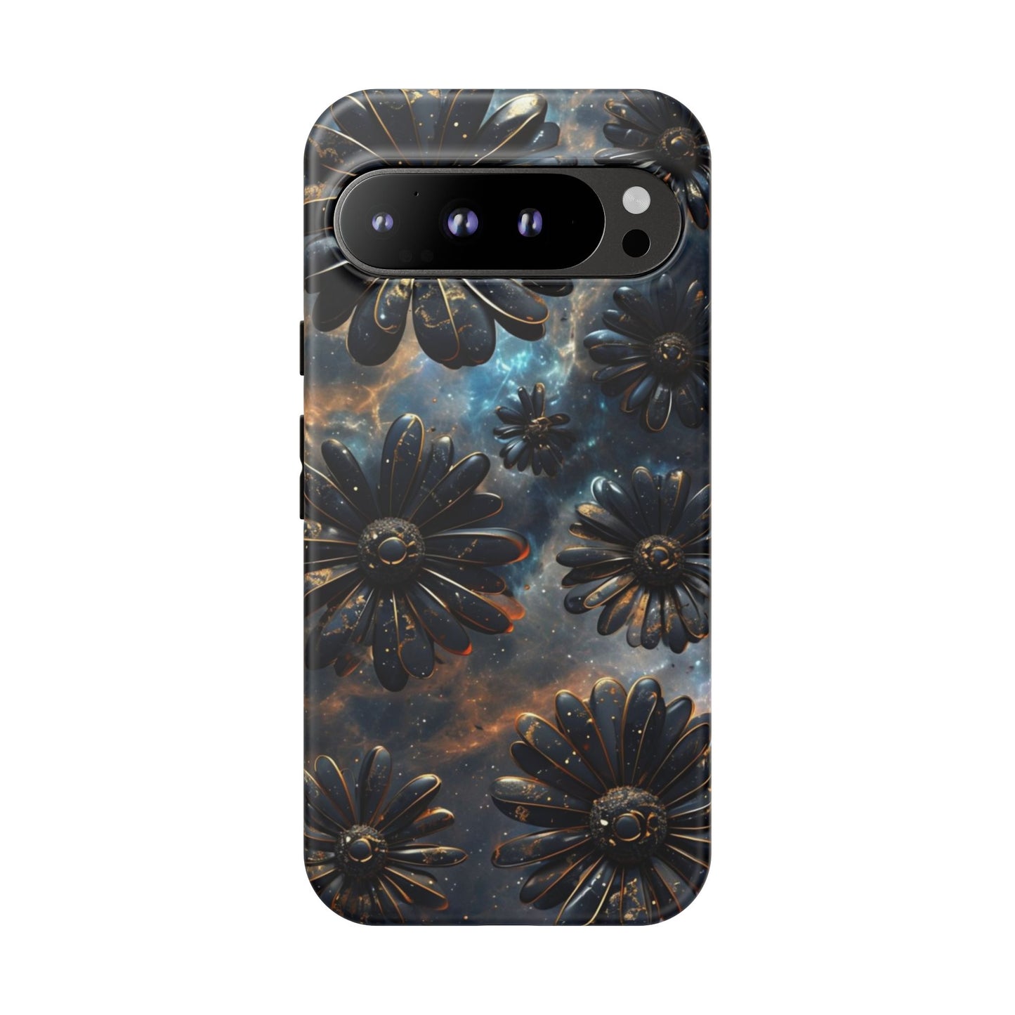 Galactic Black Daisy - Phone Case