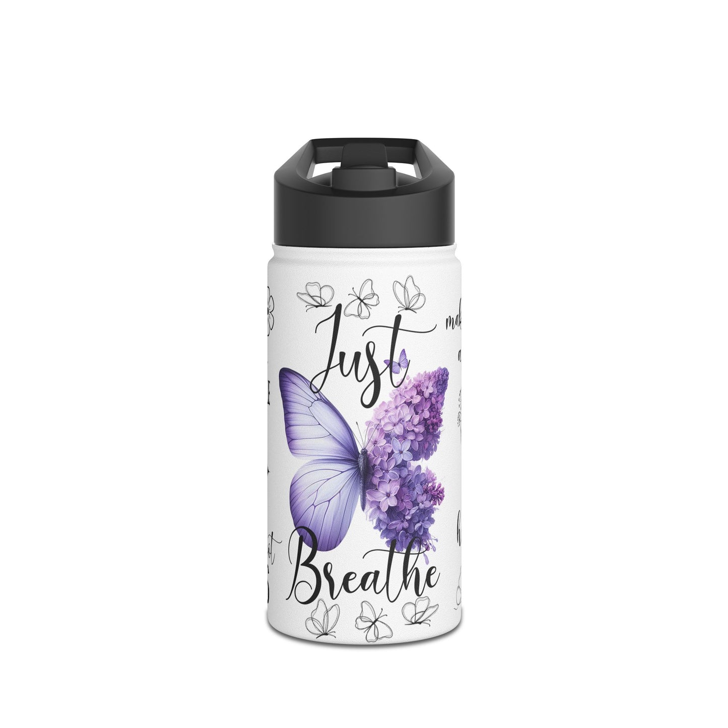 Just Breathe - Stainless Steel Water Bottle