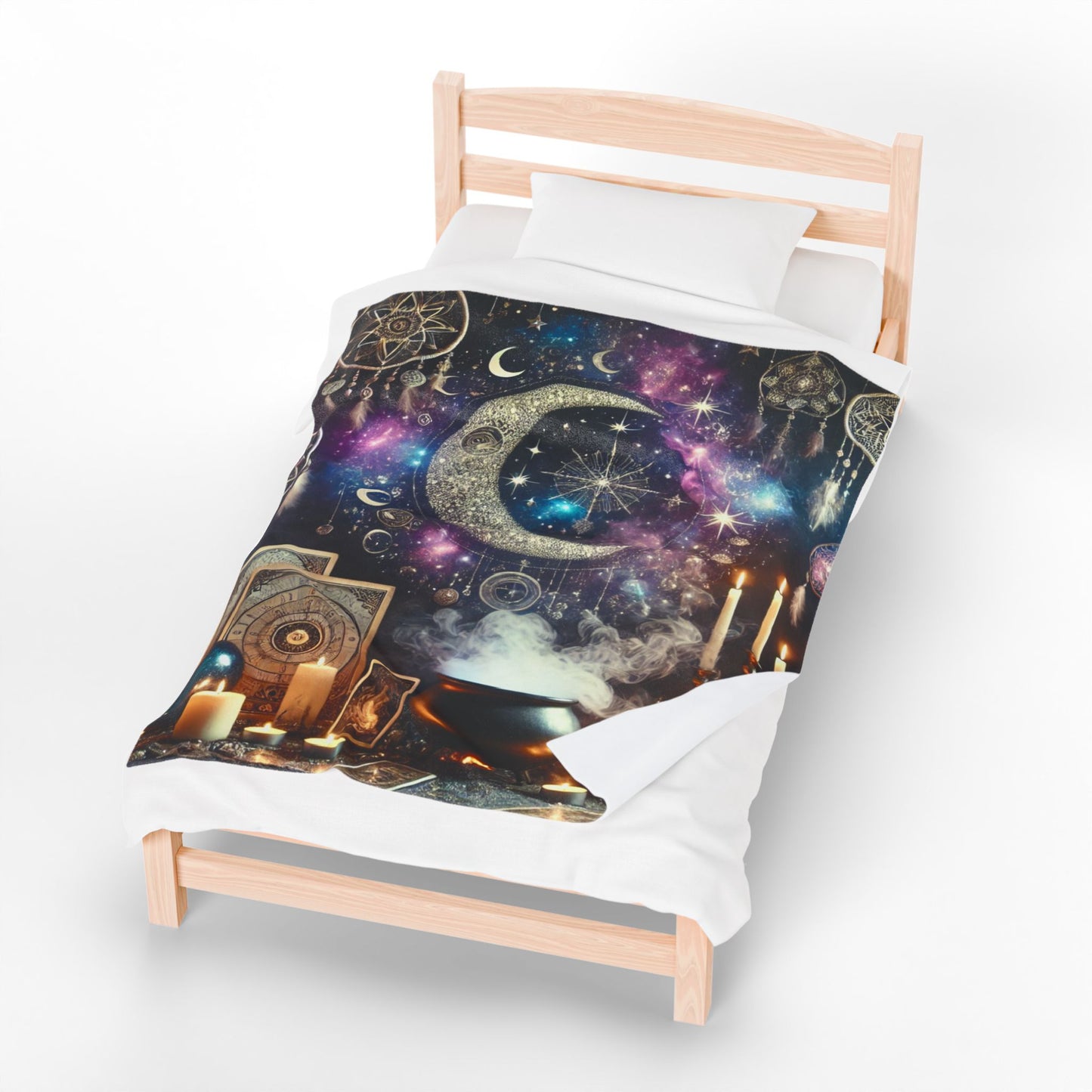 Where Magic Meets Moonlight - Velveteen Plush Blanket