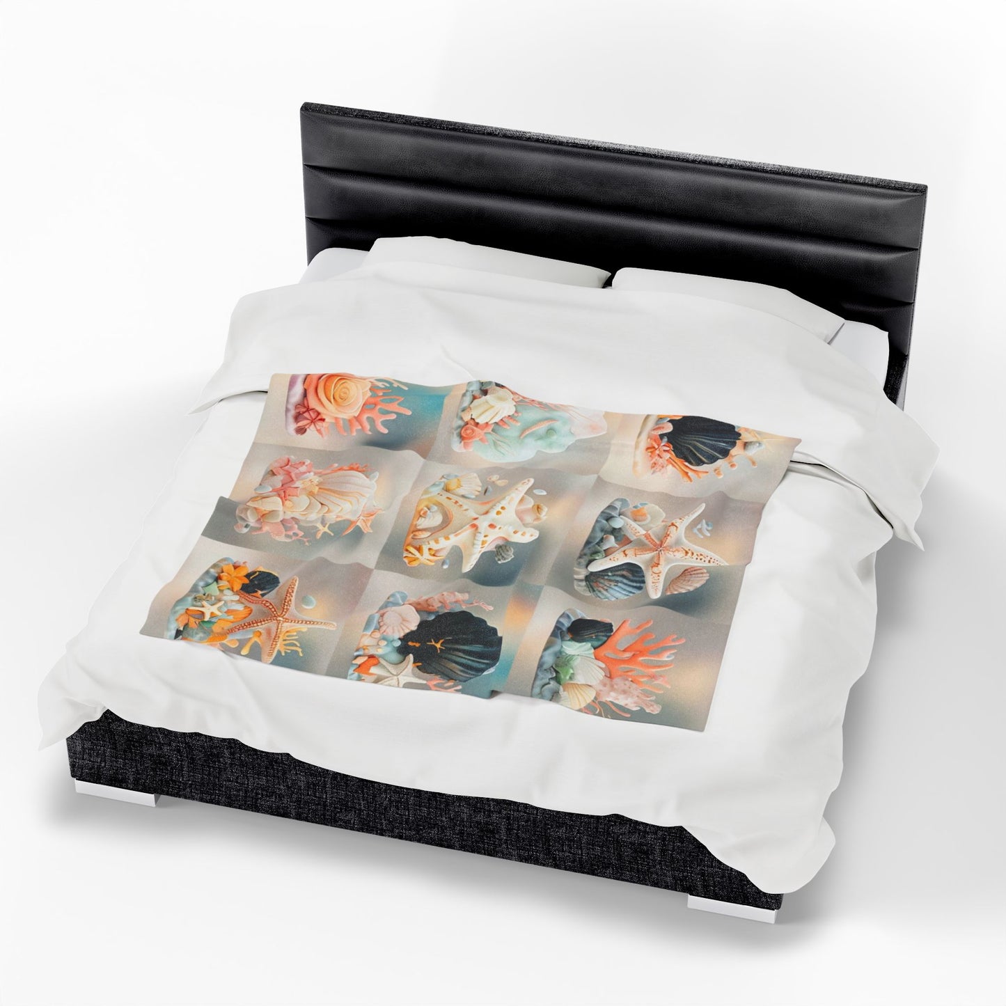 Whispers from the Shore - Velveteen Plush Blanket