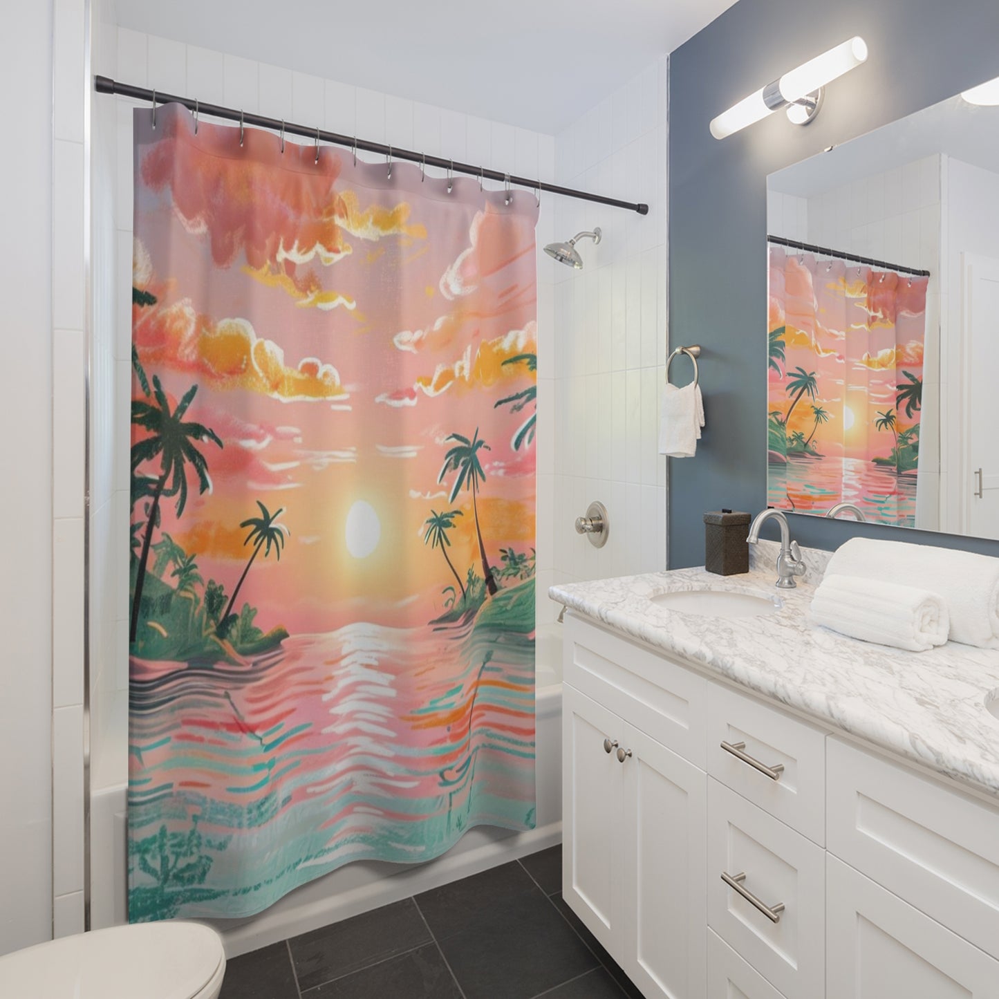 Boho Beach Sunset - Shower Curtain