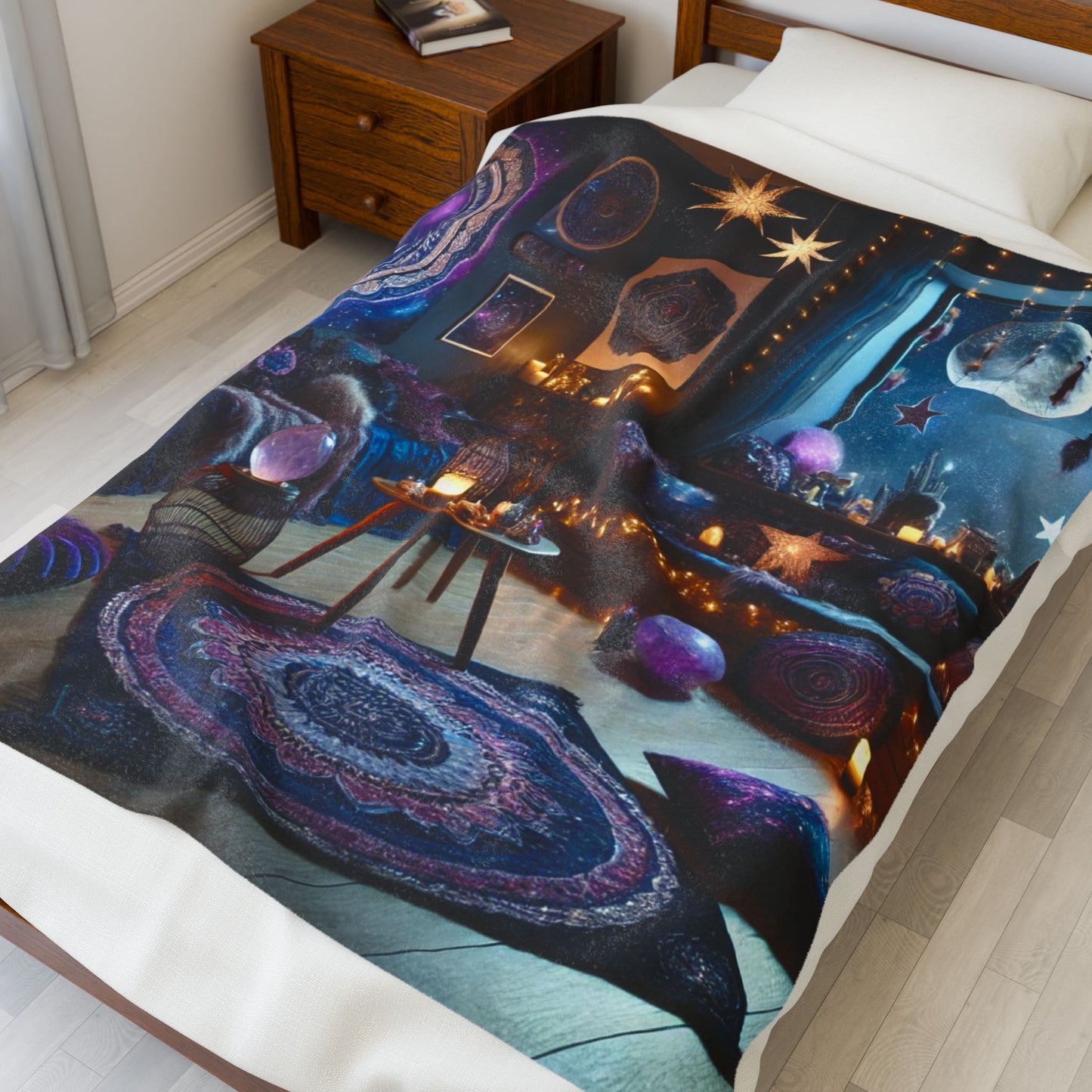 Starlit Sanctuary - Velveteen Plush Blanket