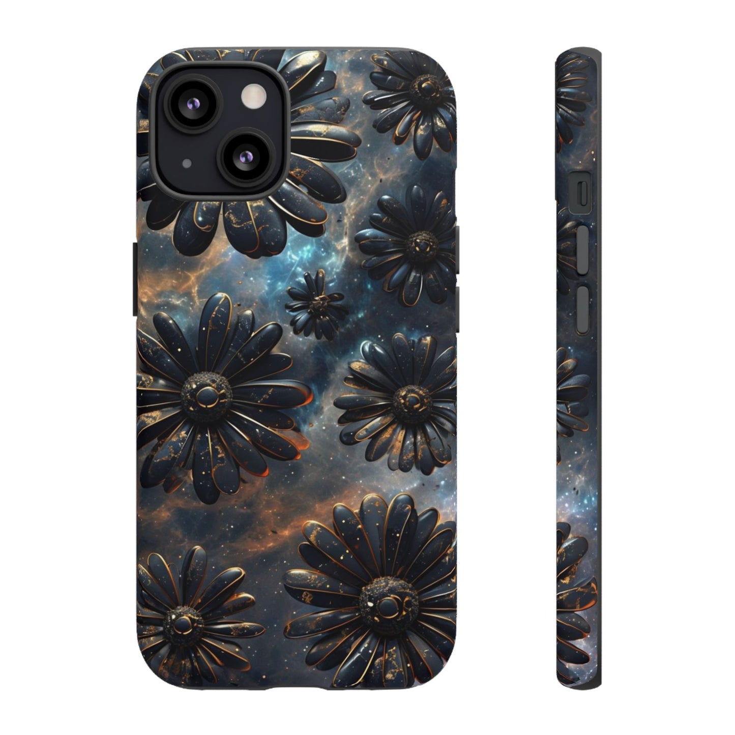 Galactic Black Daisy - Phone Case
