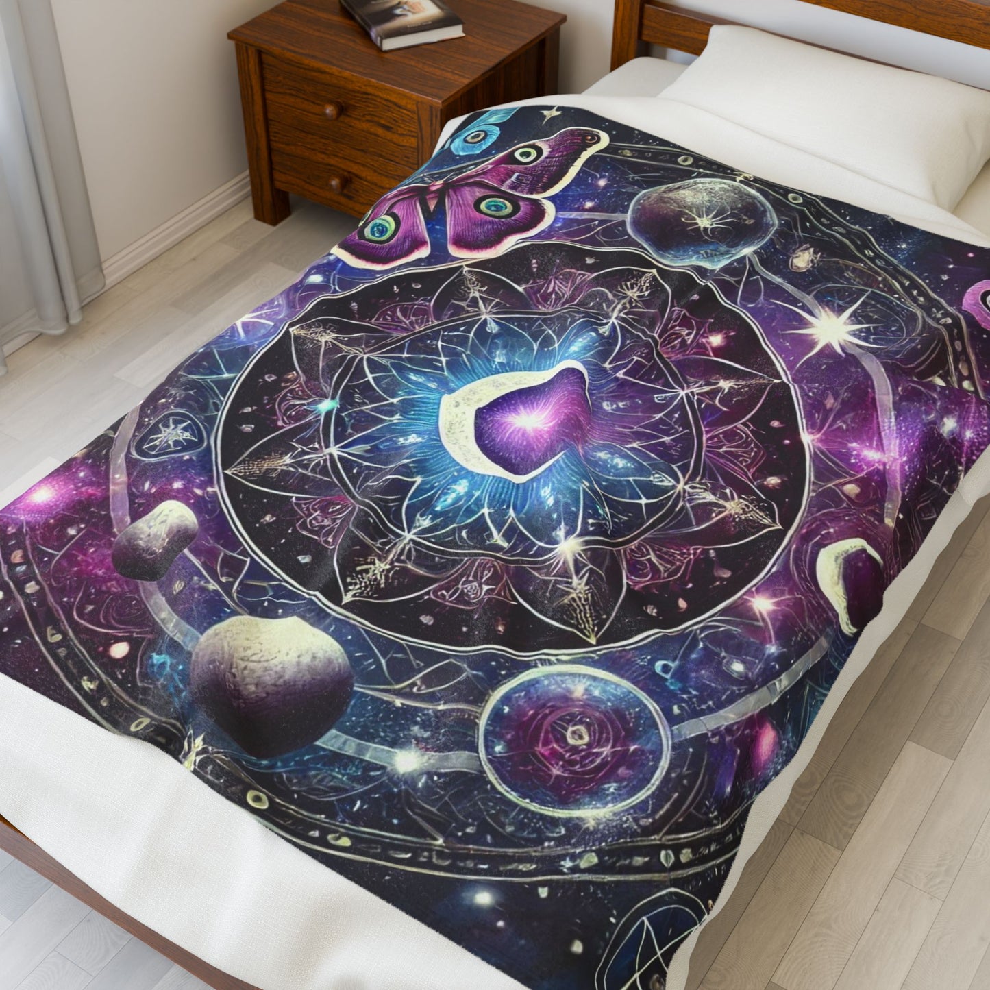 Cosmic Moth Energy - Plush Blanket