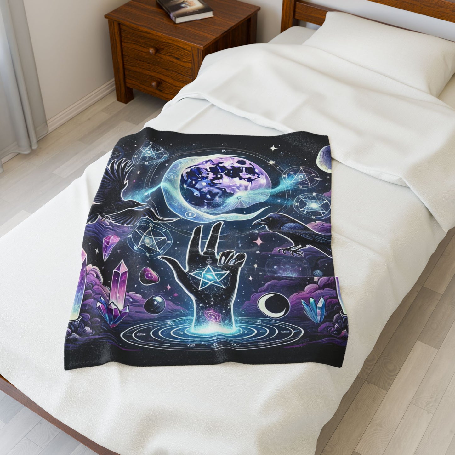 Cosmic Divination - Velveteen Plush Blanket