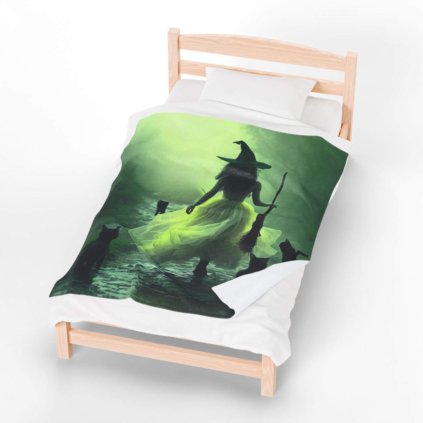 Witch In The Mist - Velveteen Plush Blanket