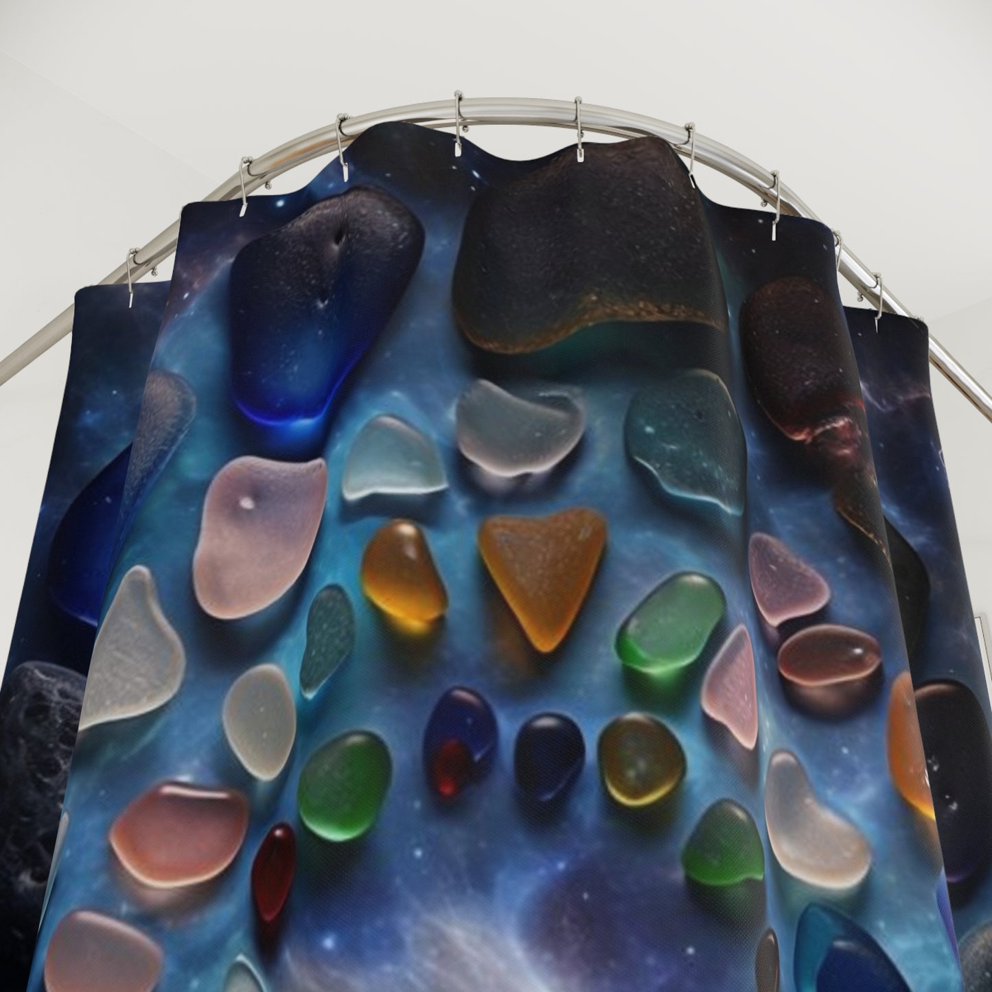 Celestial Sea Glass Spiral - Shower Curtain