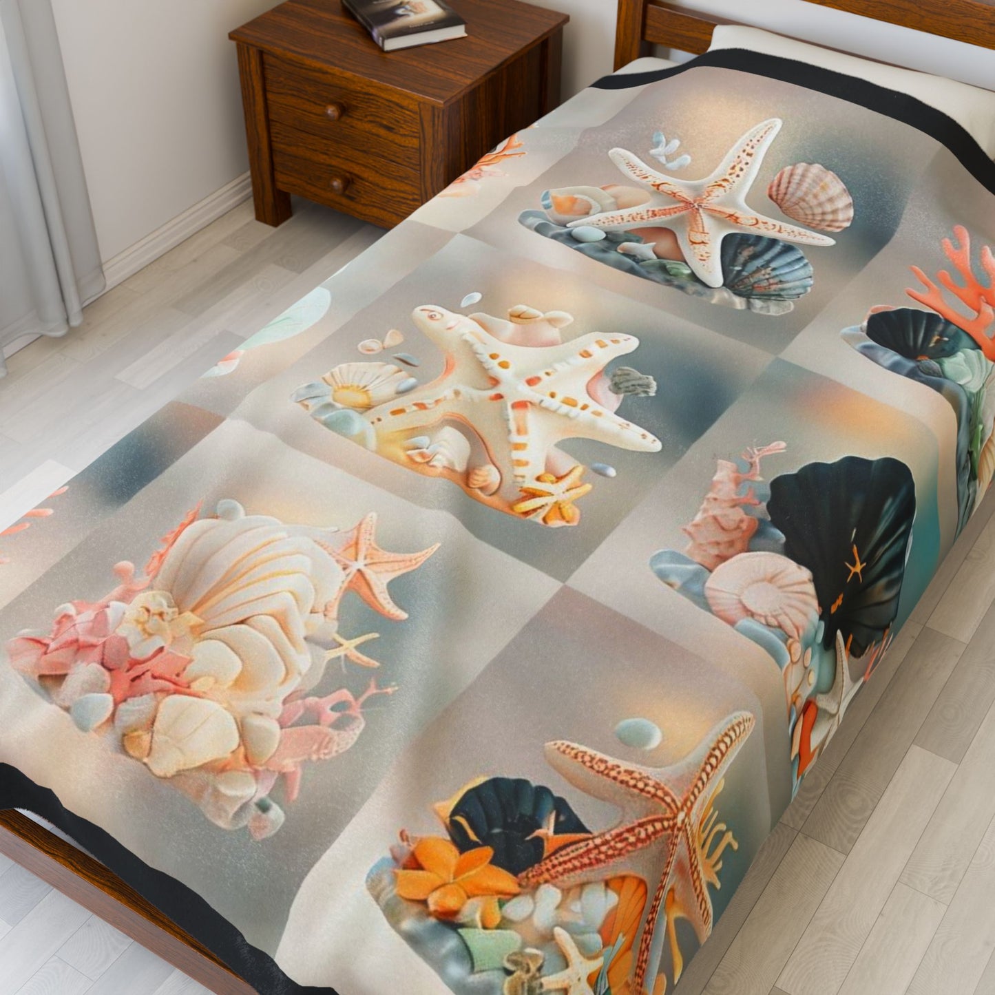 Whispers from the Shore - Velveteen Plush Blanket