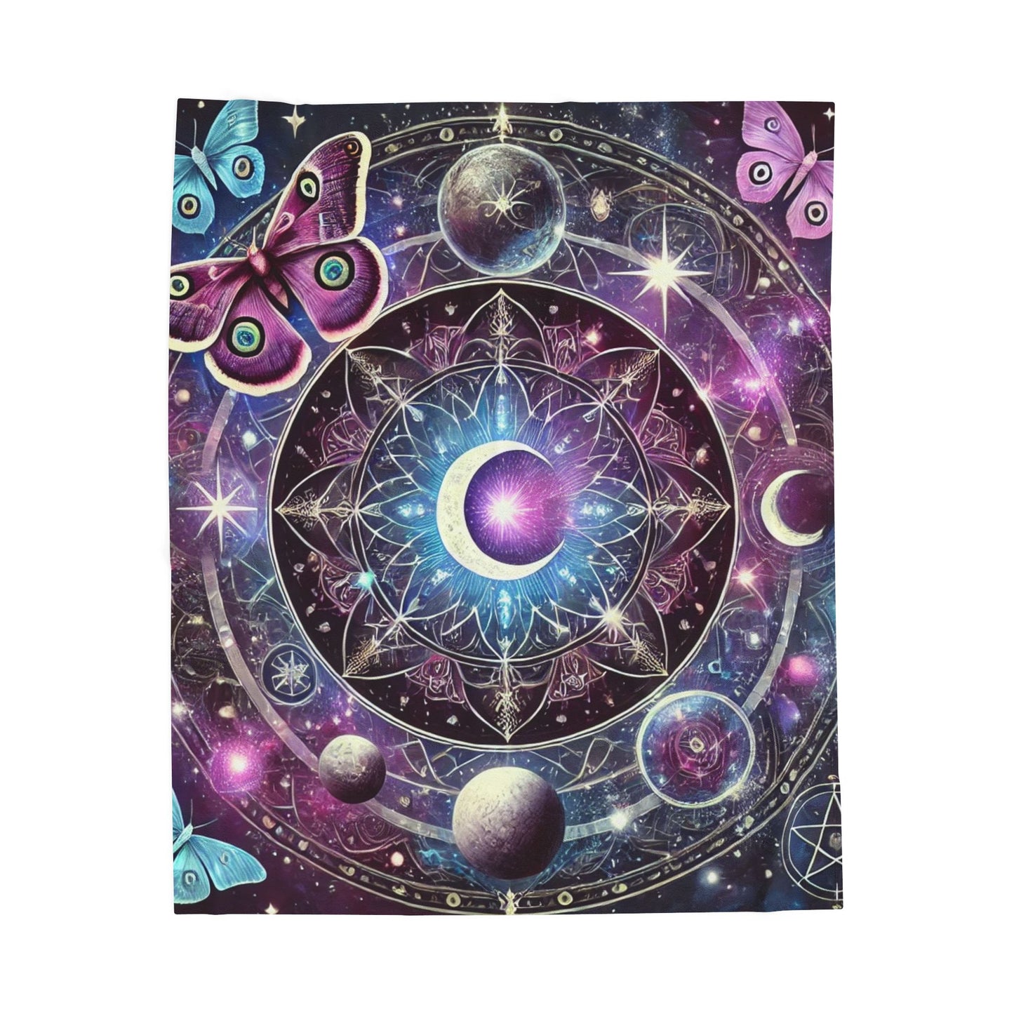 Cosmic Moth Energy - Plush Blanket