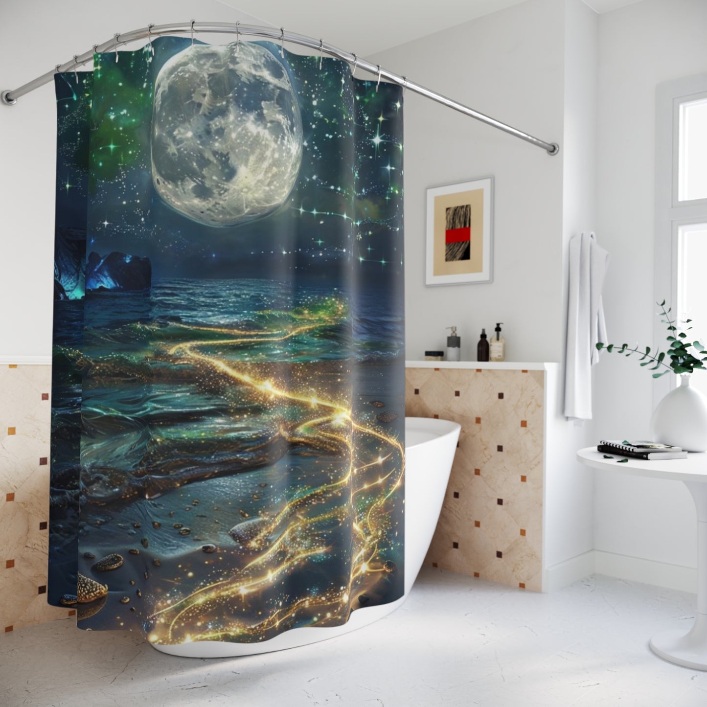 Starry Night Glow - Shower Curtain