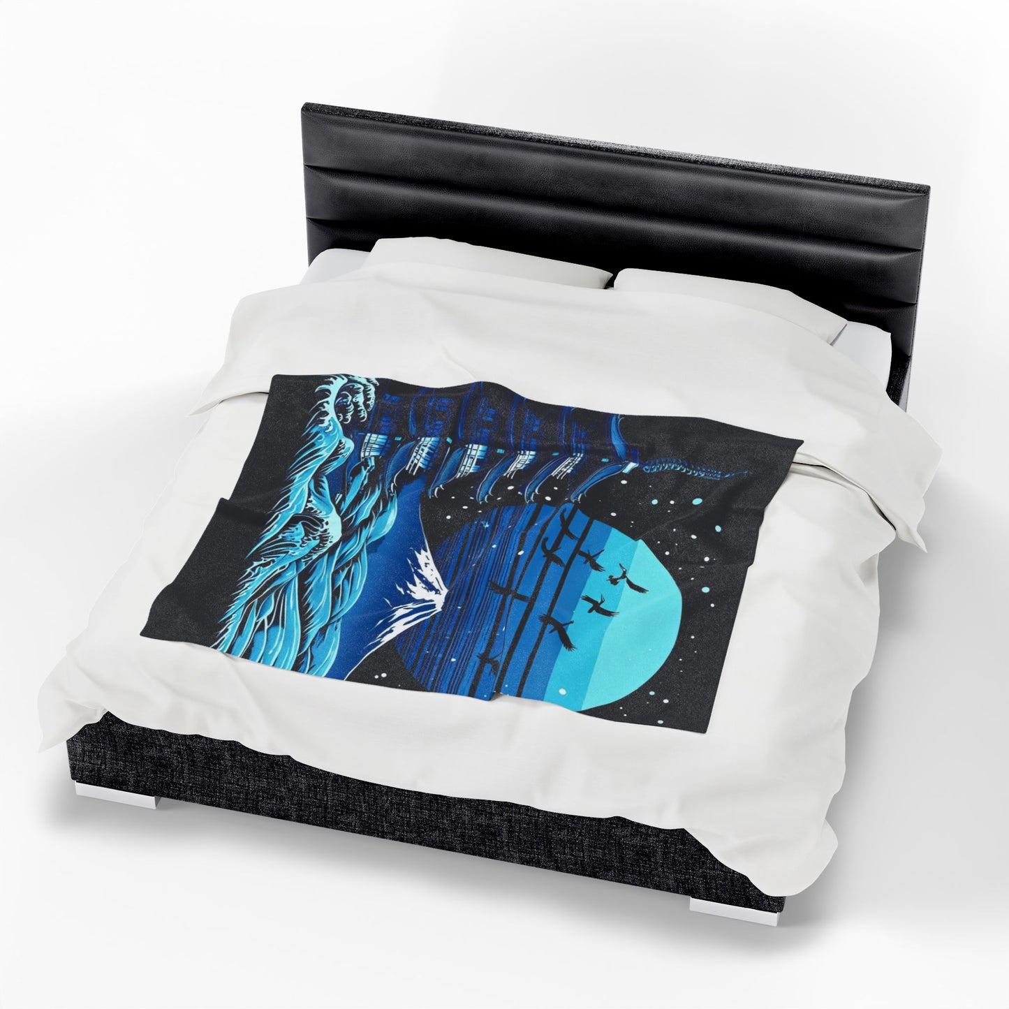 Midnight Zen - Velveteen Plush Blanket
