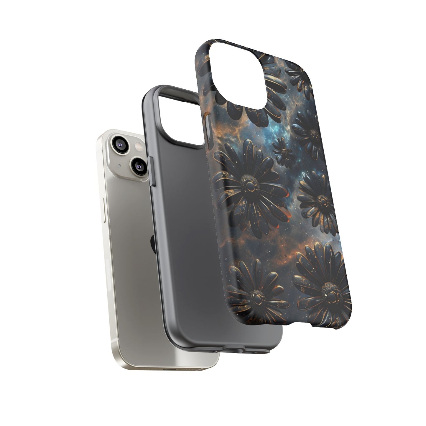 Galactic Black Daisy - Phone Case