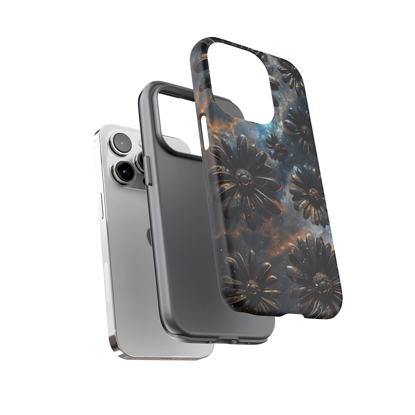Galactic Black Daisy - Phone Case