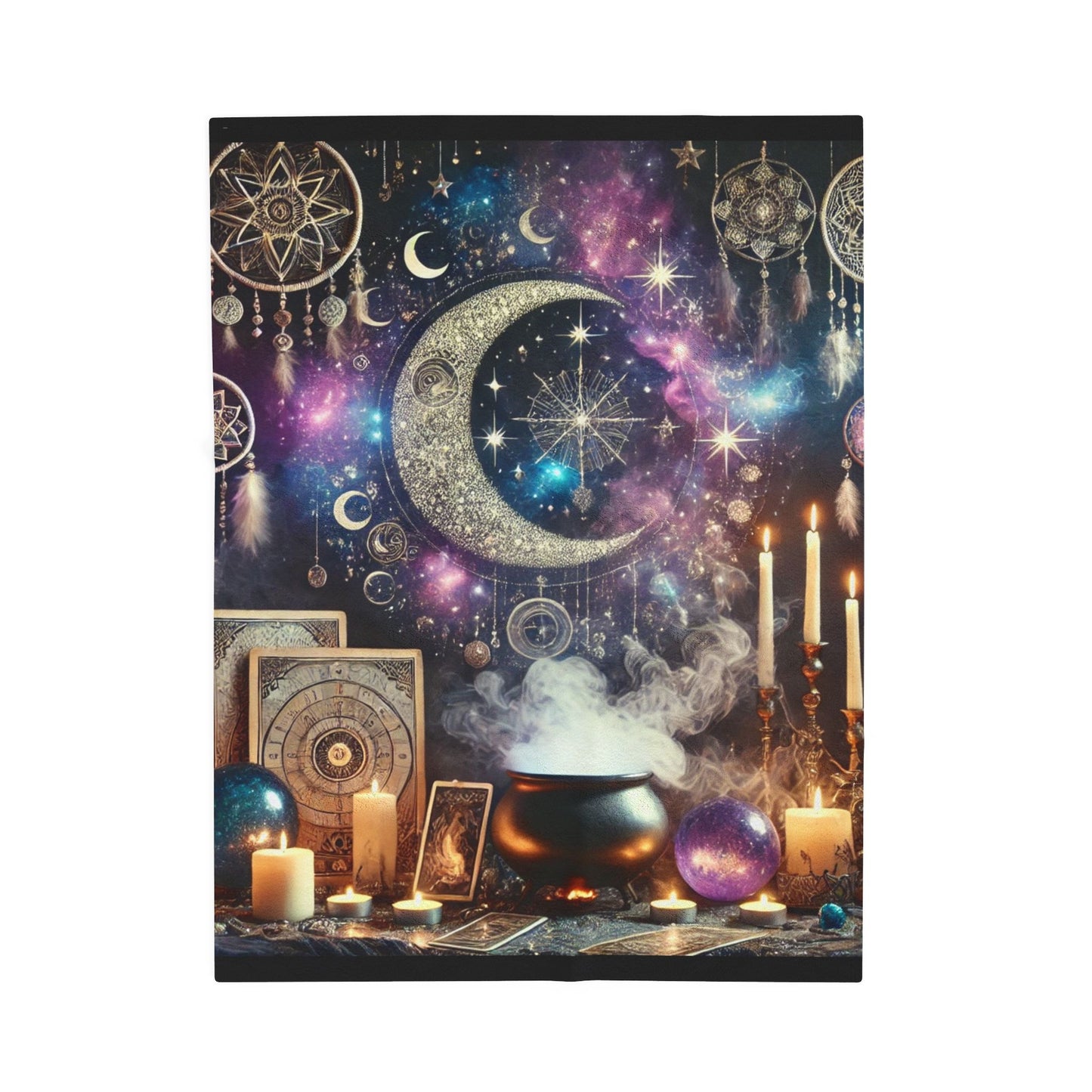 Where Magic Meets Moonlight - Velveteen Plush Blanket
