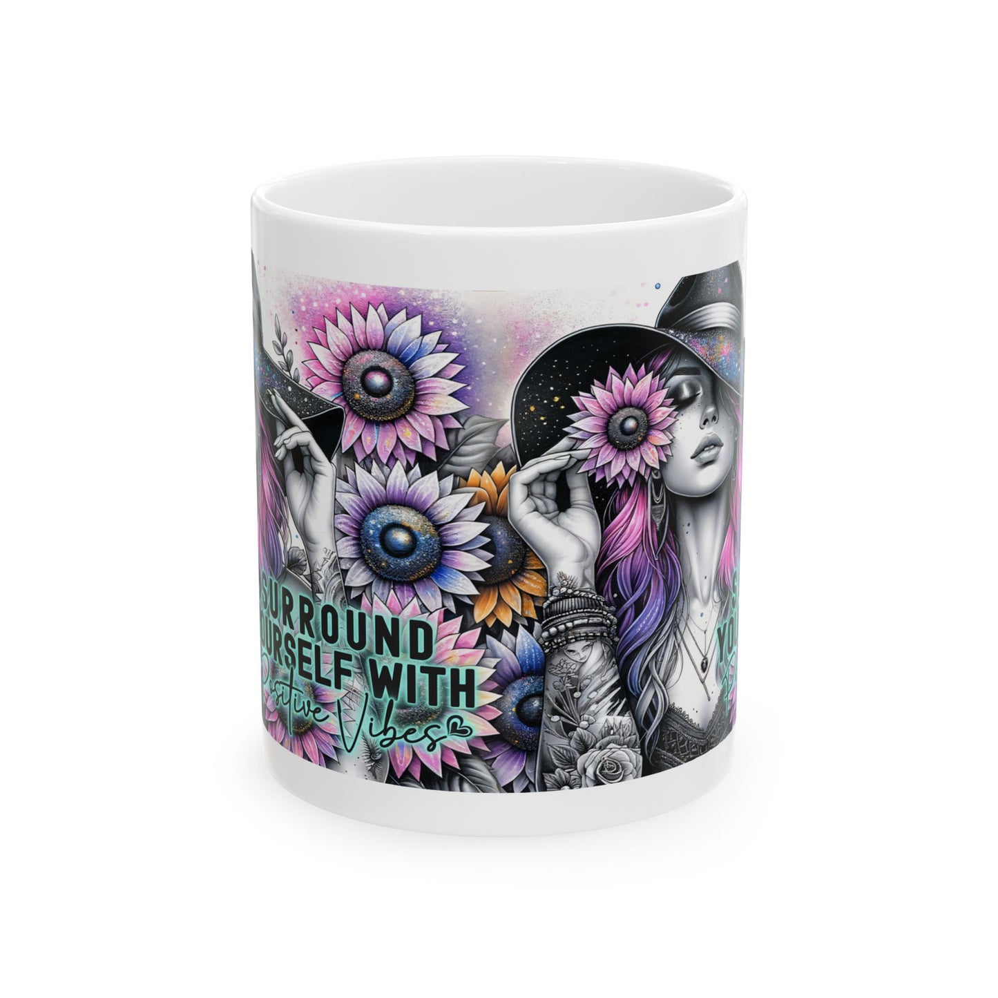 Surround Yourself With Positive Vibes - Ceramic Mug