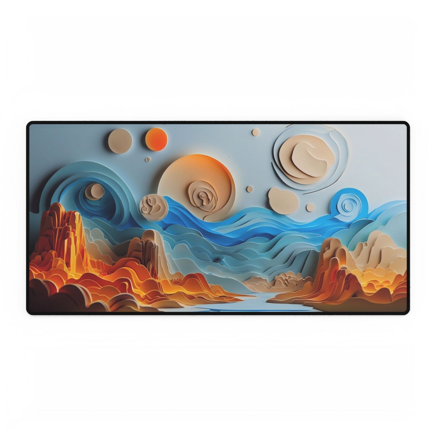 Galaxy 3D Landscape - Desk Mat