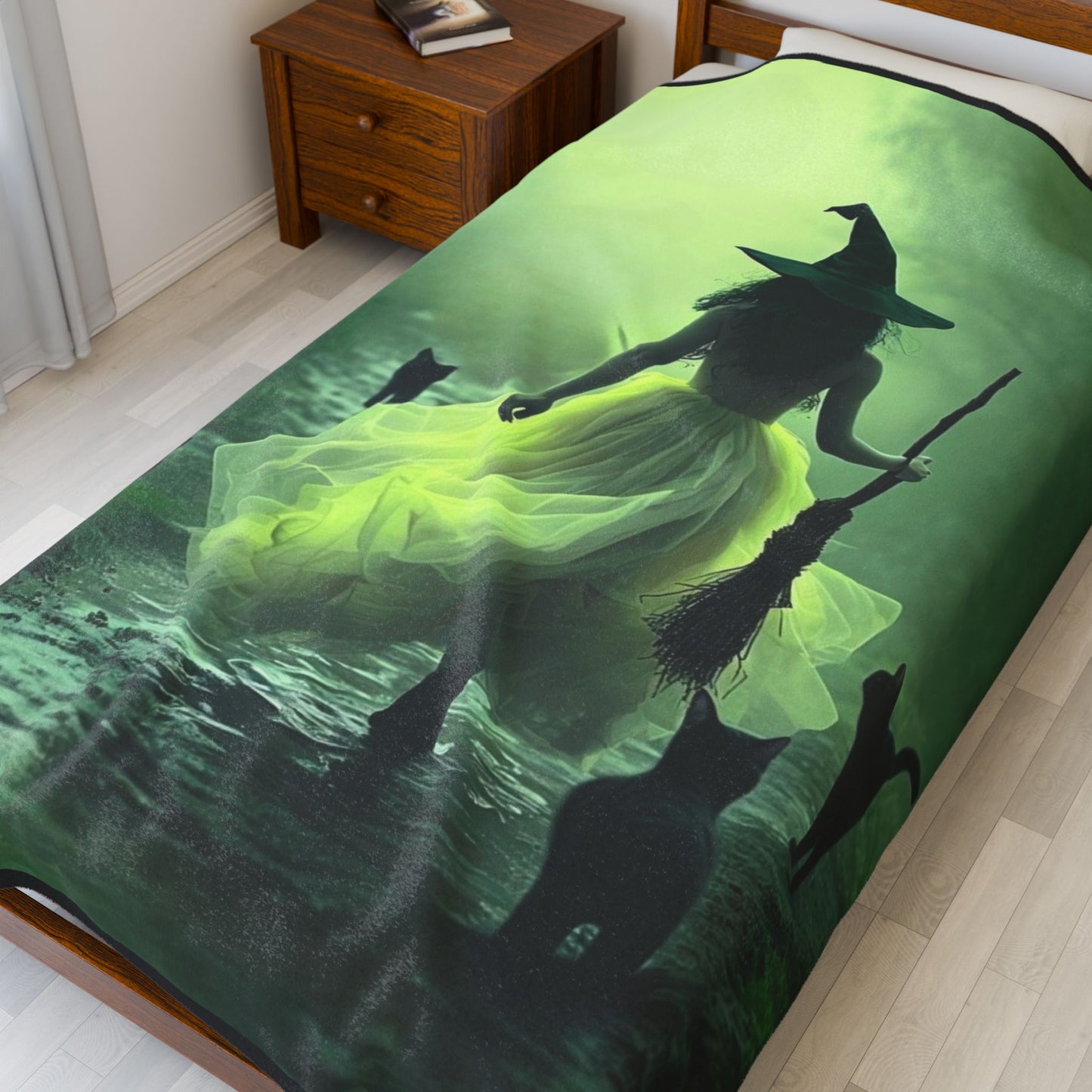 Witch In The Mist - Velveteen Plush Blanket