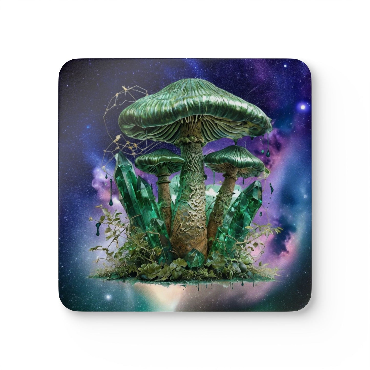 Cosmic Crystals & Mushrooms - Coaster Set
