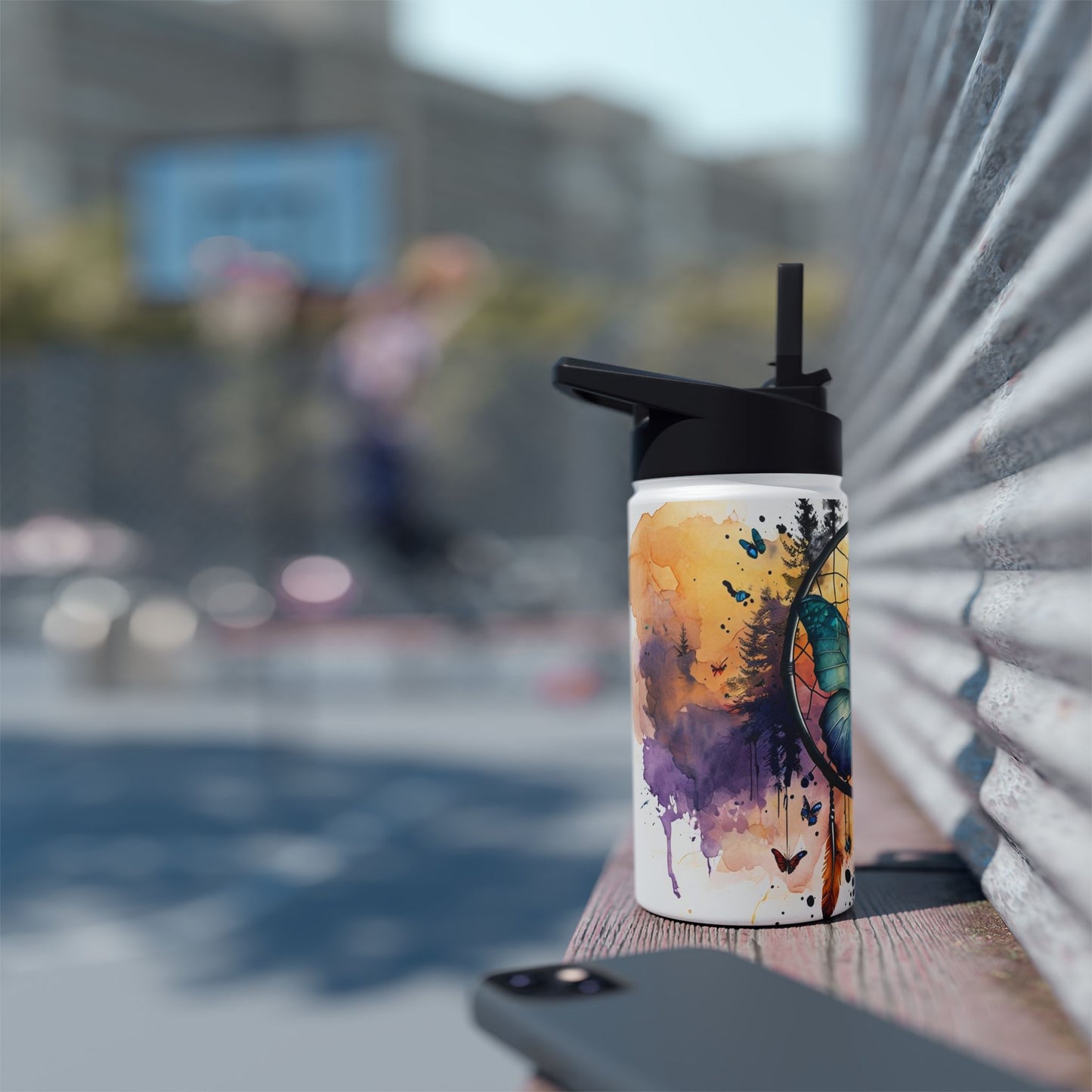 Butterfly Dreamcatcher - Stainless Steel Water Bottle