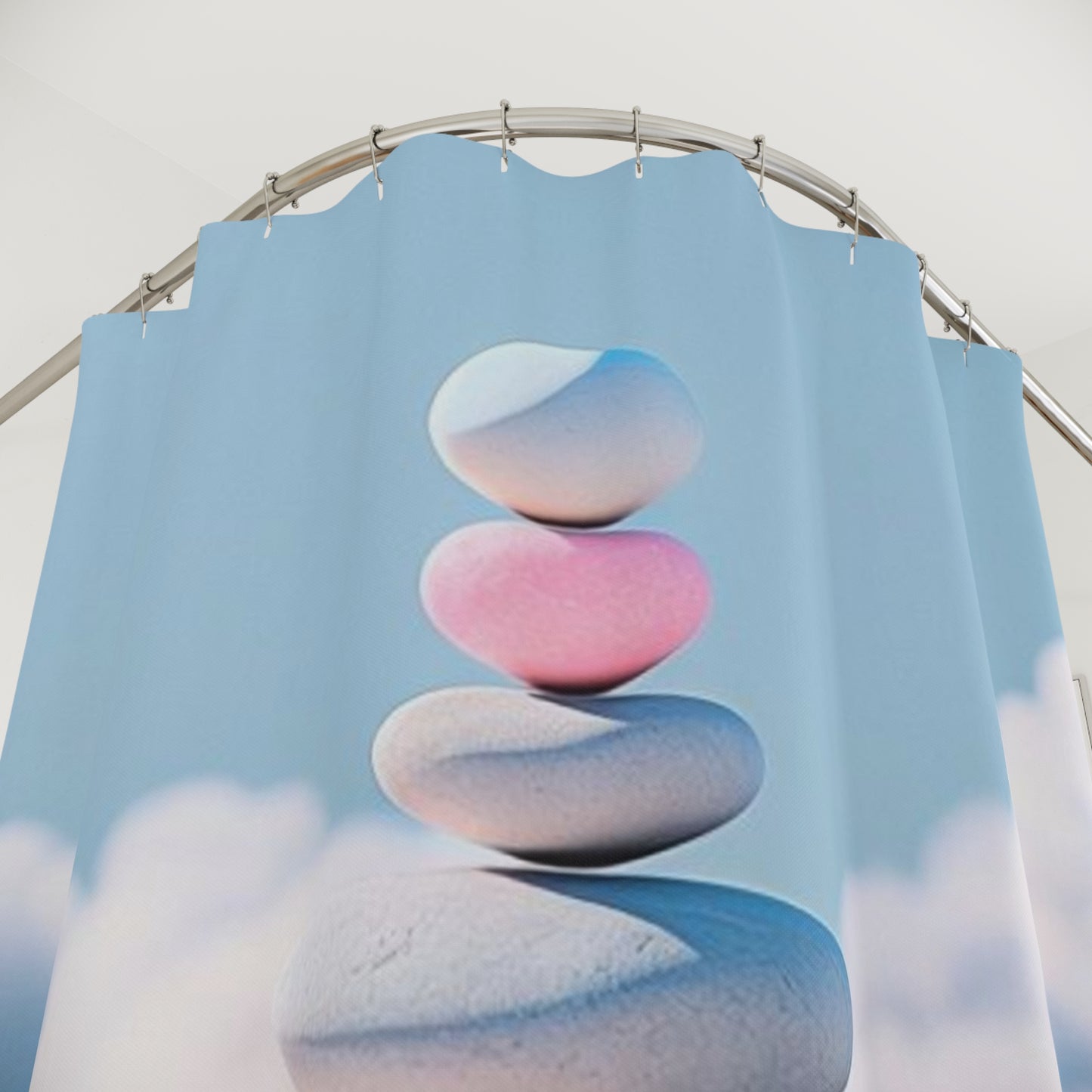 Zen Rock Stack - Shower Curtain
