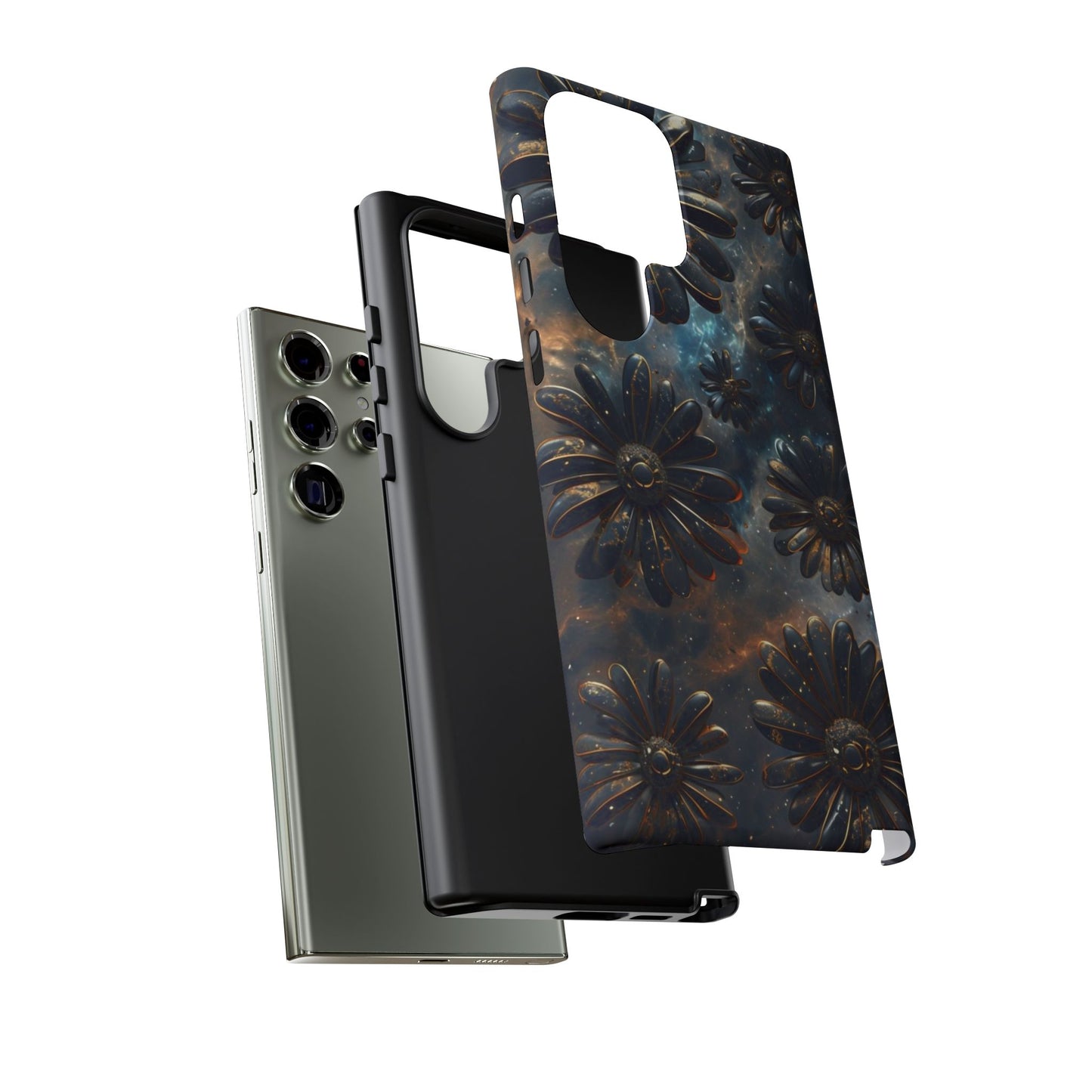 Galactic Black Daisy - Phone Case