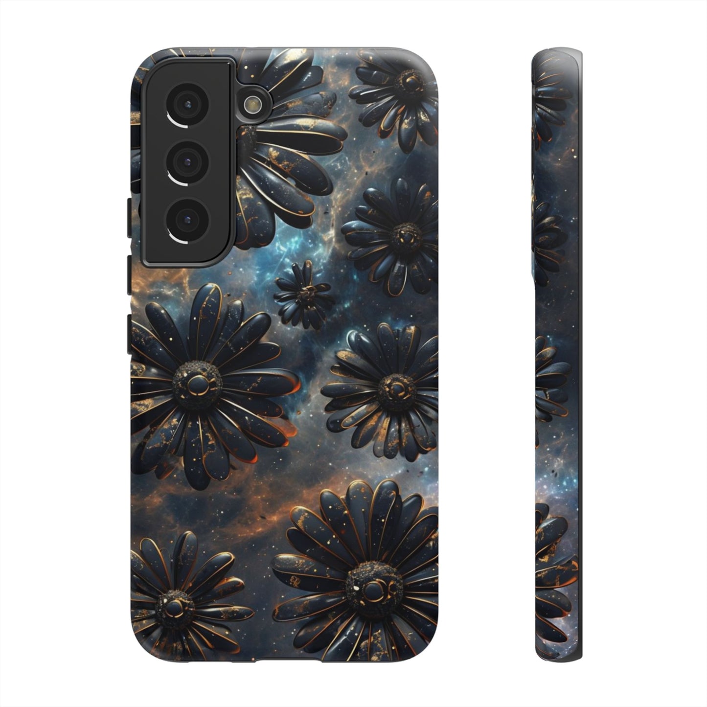 Galactic Black Daisy - Phone Case
