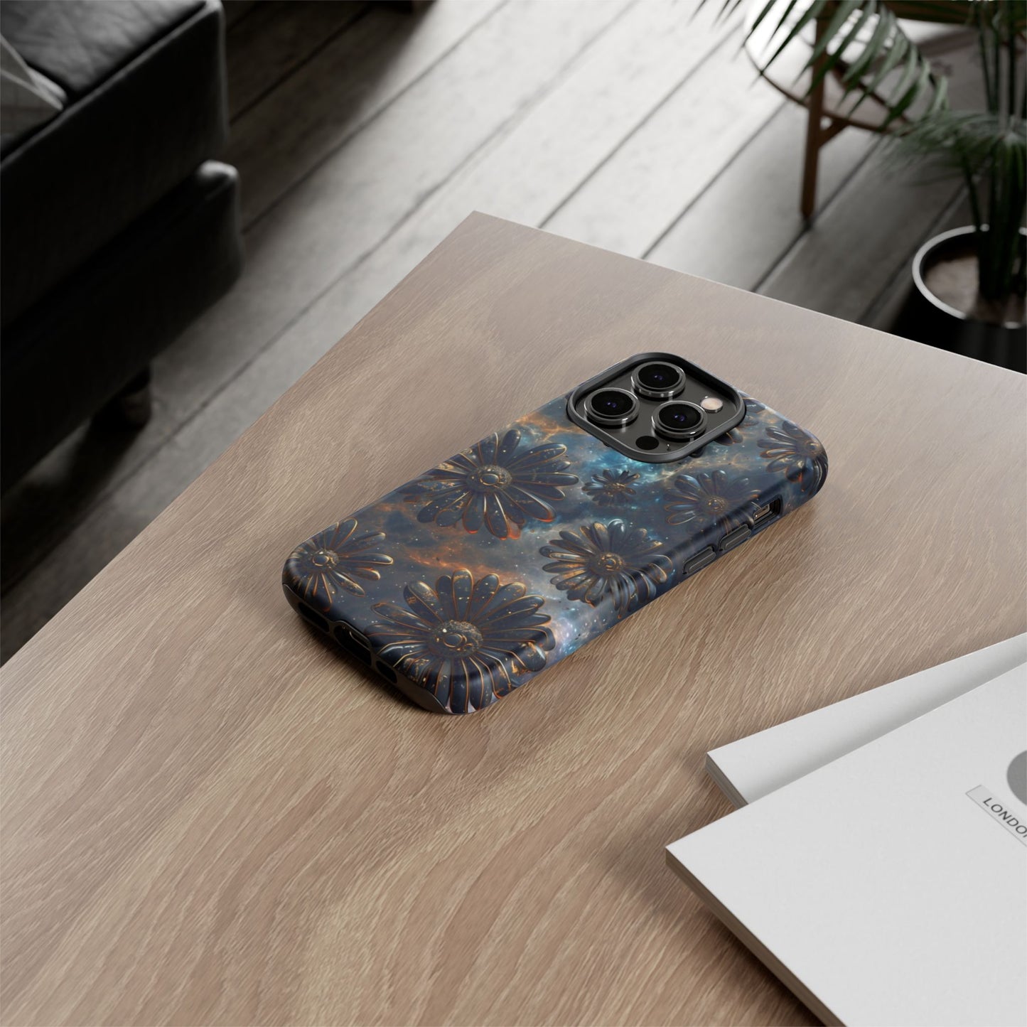 Galactic Black Daisy - Phone Case