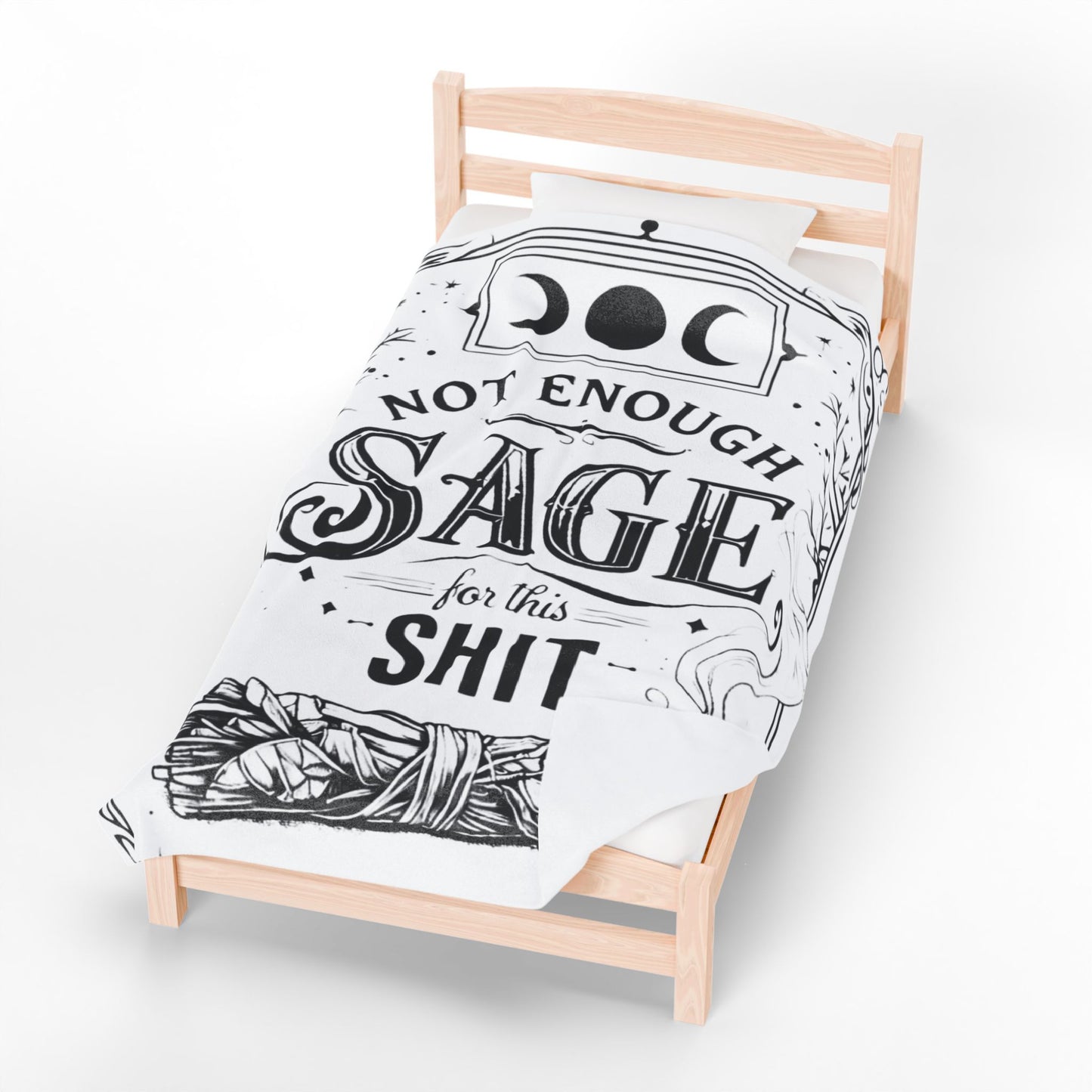 Not Enough Sage - Velveteen Plush Blanket