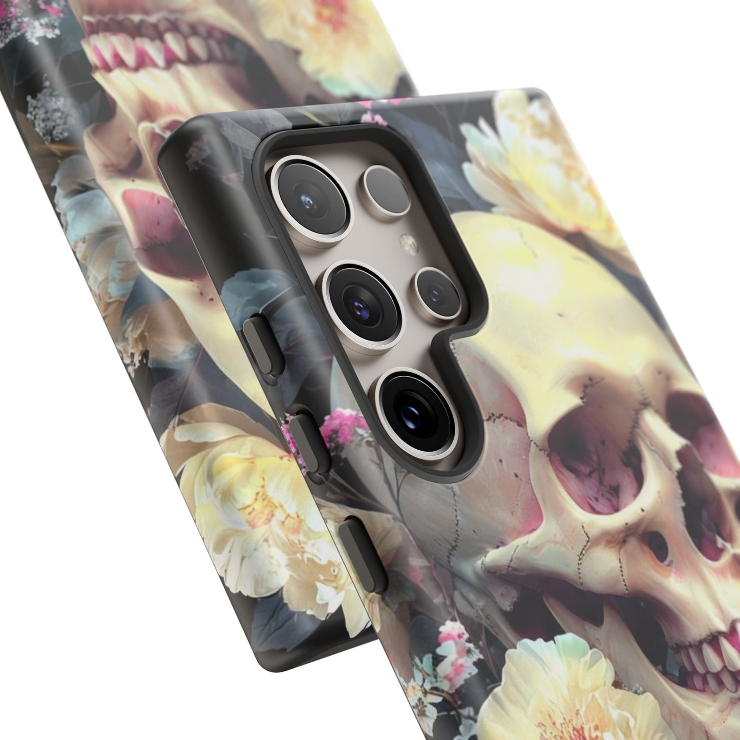 Gothic Floral Skull - Phone Case