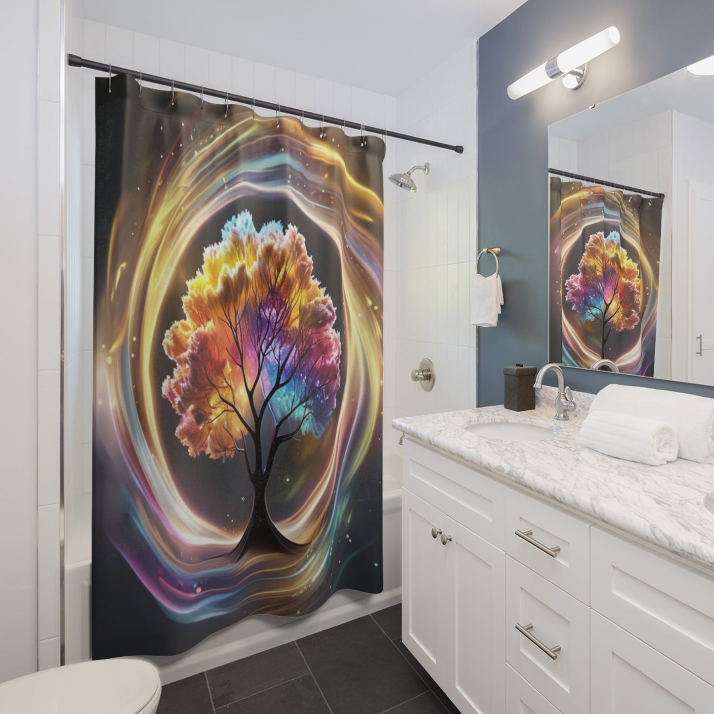 Cosmic Tree Of Life - Shower Curtain