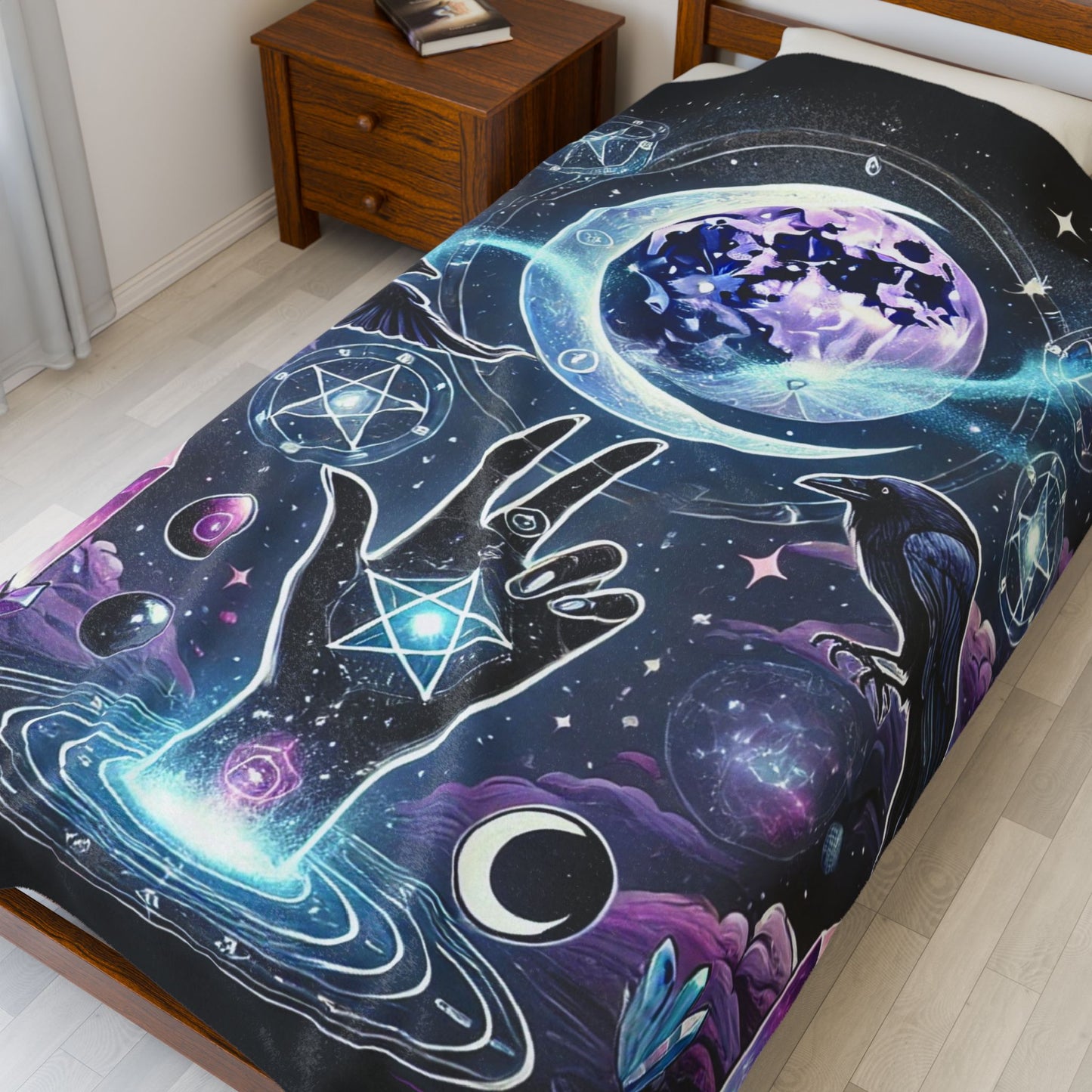 Cosmic Divination - Velveteen Plush Blanket