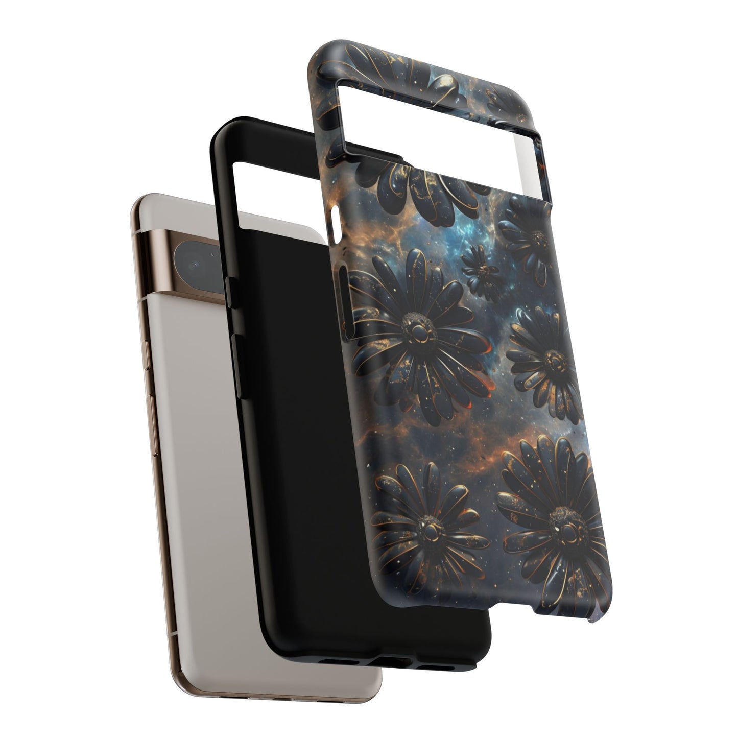Galactic Black Daisy - Phone Case