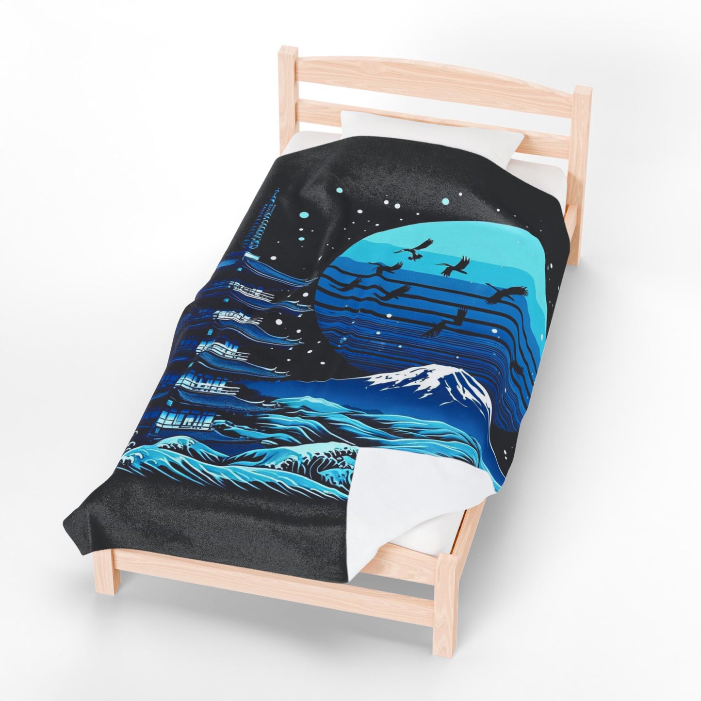 Midnight Zen - Velveteen Plush Blanket
