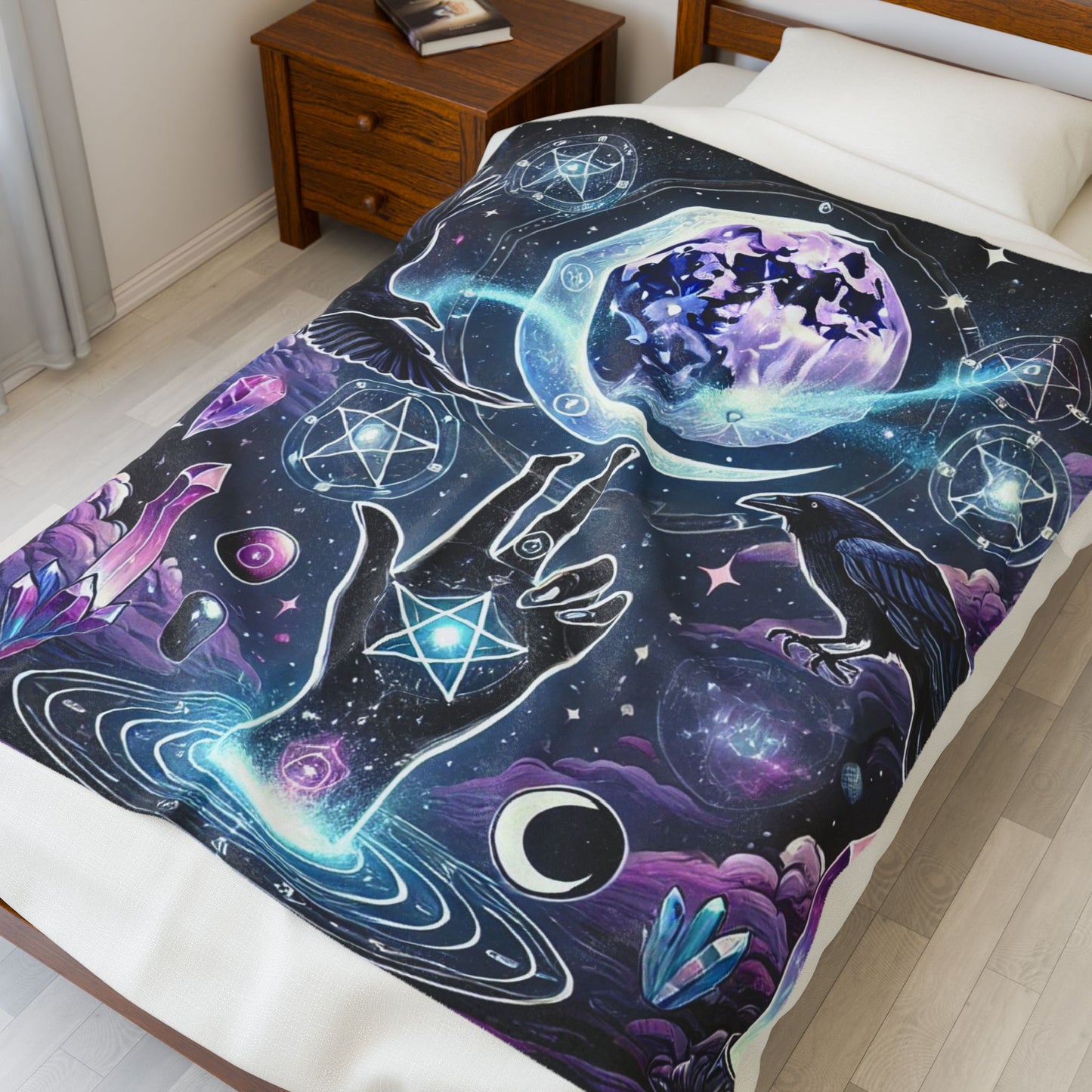 Cosmic Divination - Velveteen Plush Blanket
