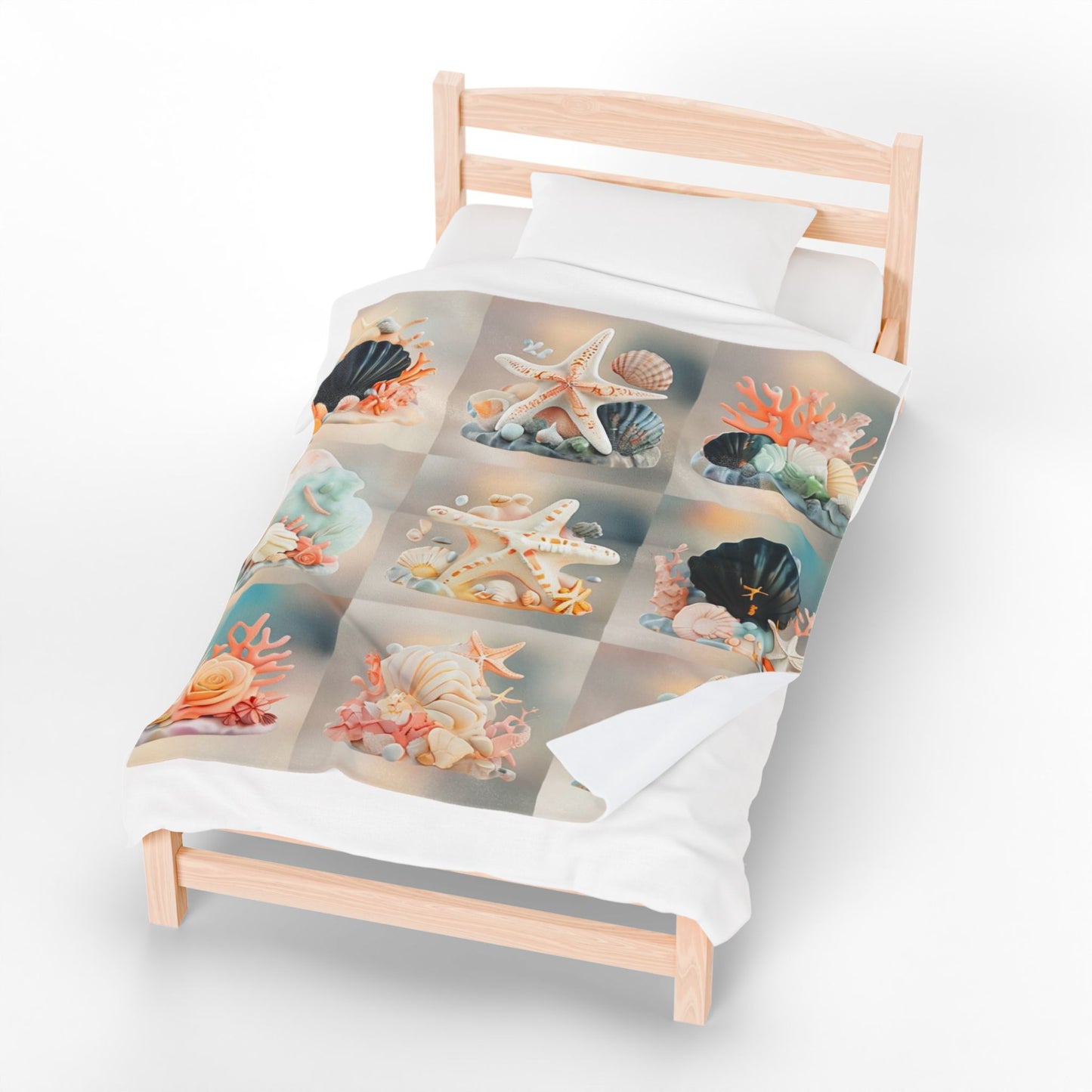 Whispers from the Shore - Velveteen Plush Blanket